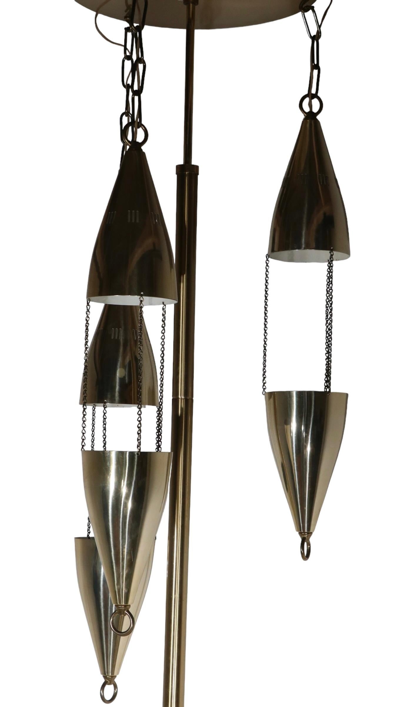 Architectural Mid Century Tension Pole Lamp c 1950- 1960's 2
