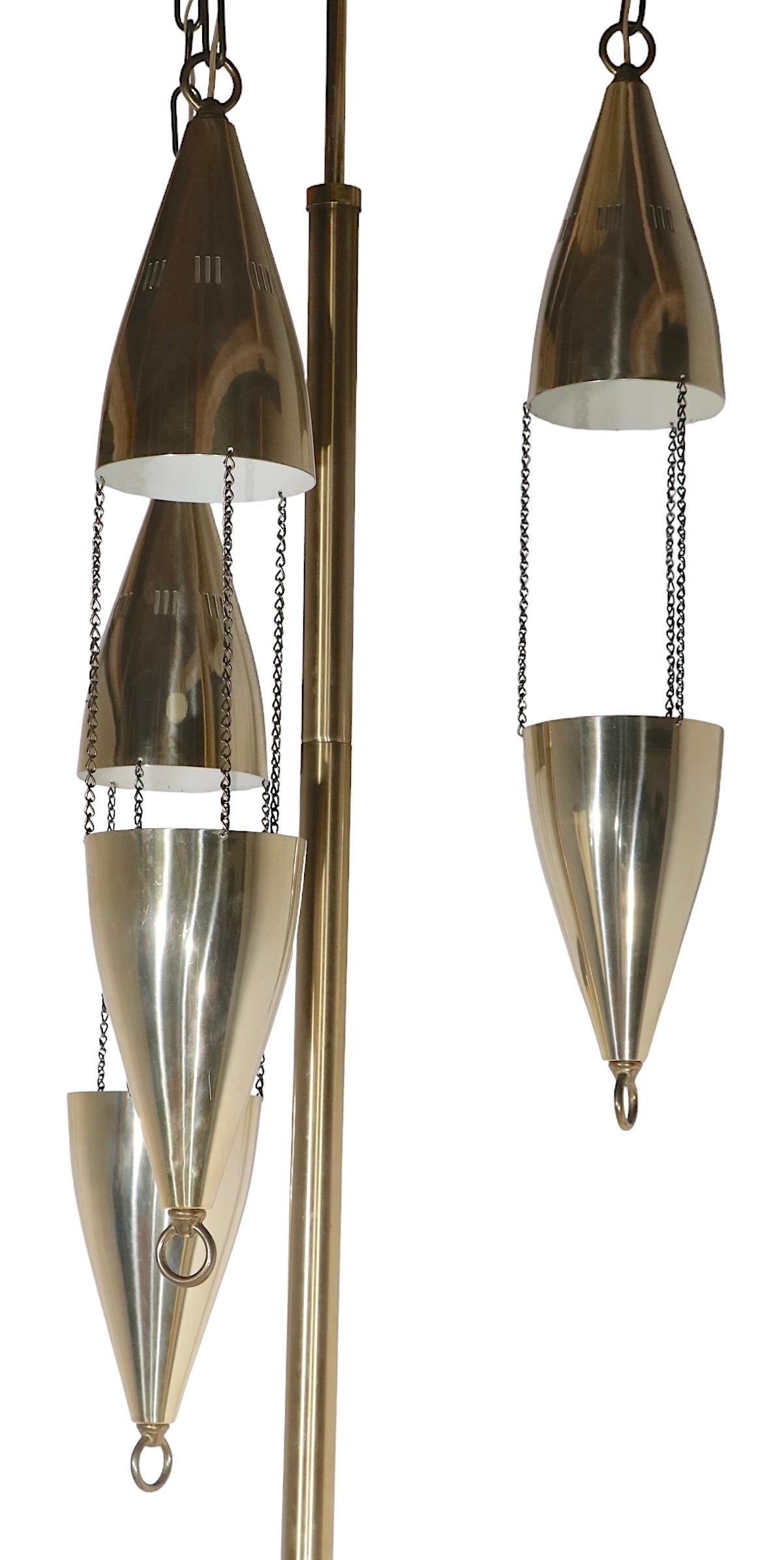 Architectural Mid Century Tension Pole Lamp c 1950- 1960's 4