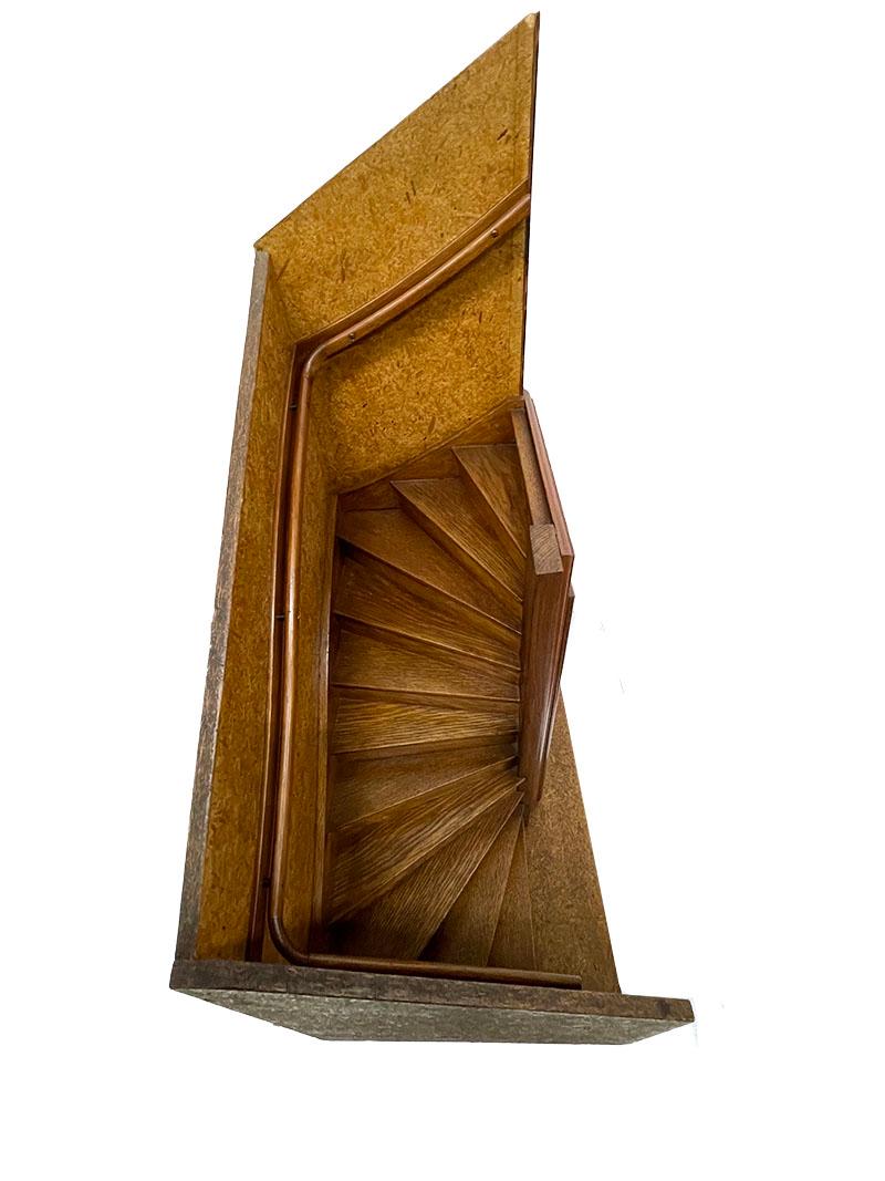 Chêne Modèle d'escalier architectural miniature, chef d'oeuvre en vente