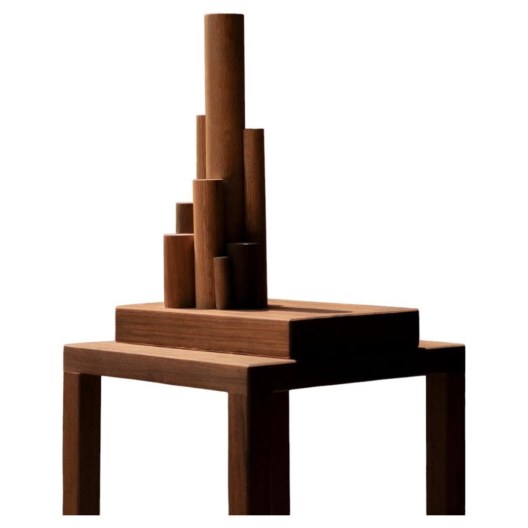 Architectural Mixed Wood Tabletop Sculpture "Asentamientos-CL"