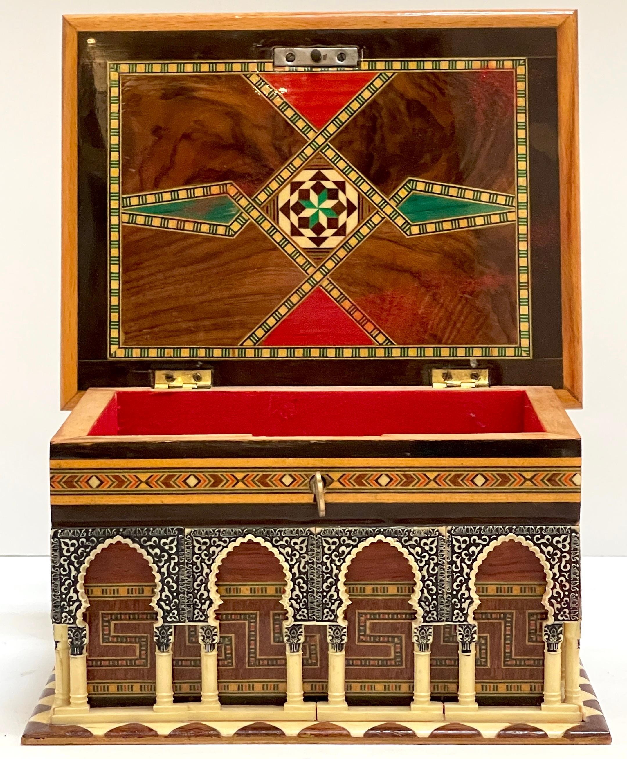 Moorish Architectural Model Box of the Alhambra Palace, with Key For Sale