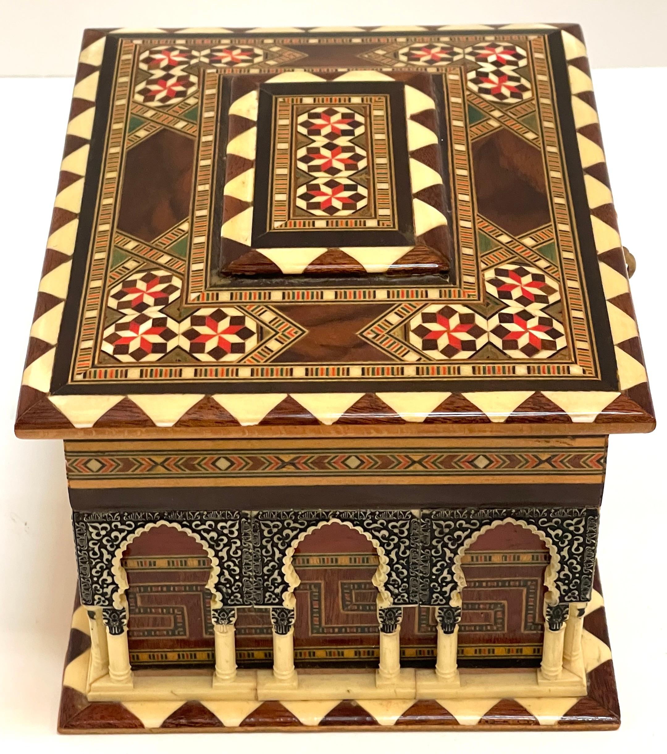 Spanish Architectural Model Box of the Alhambra Palace, with Key For Sale