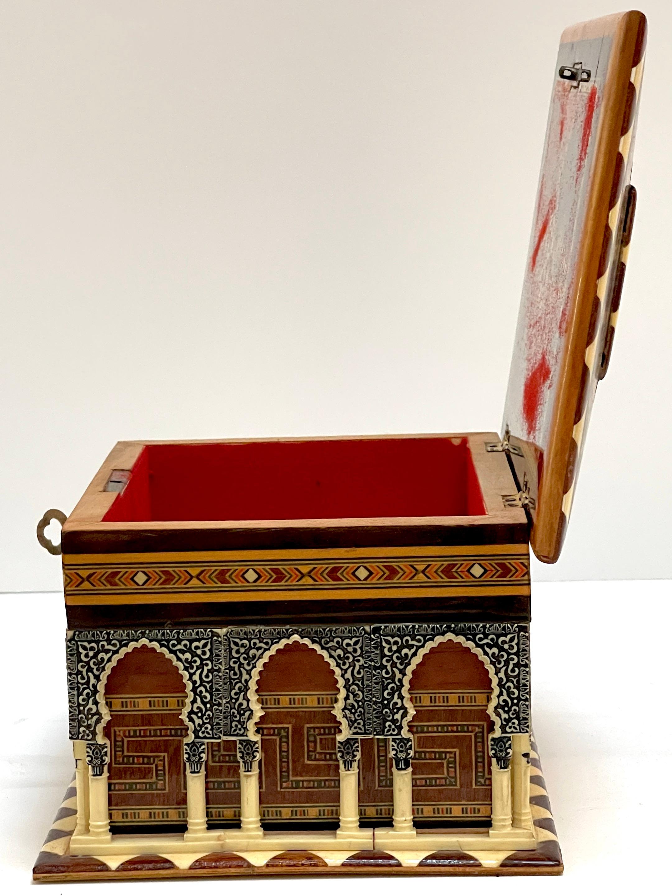 Architectural Model Box of the Alhambra Palace, with Key For Sale 1