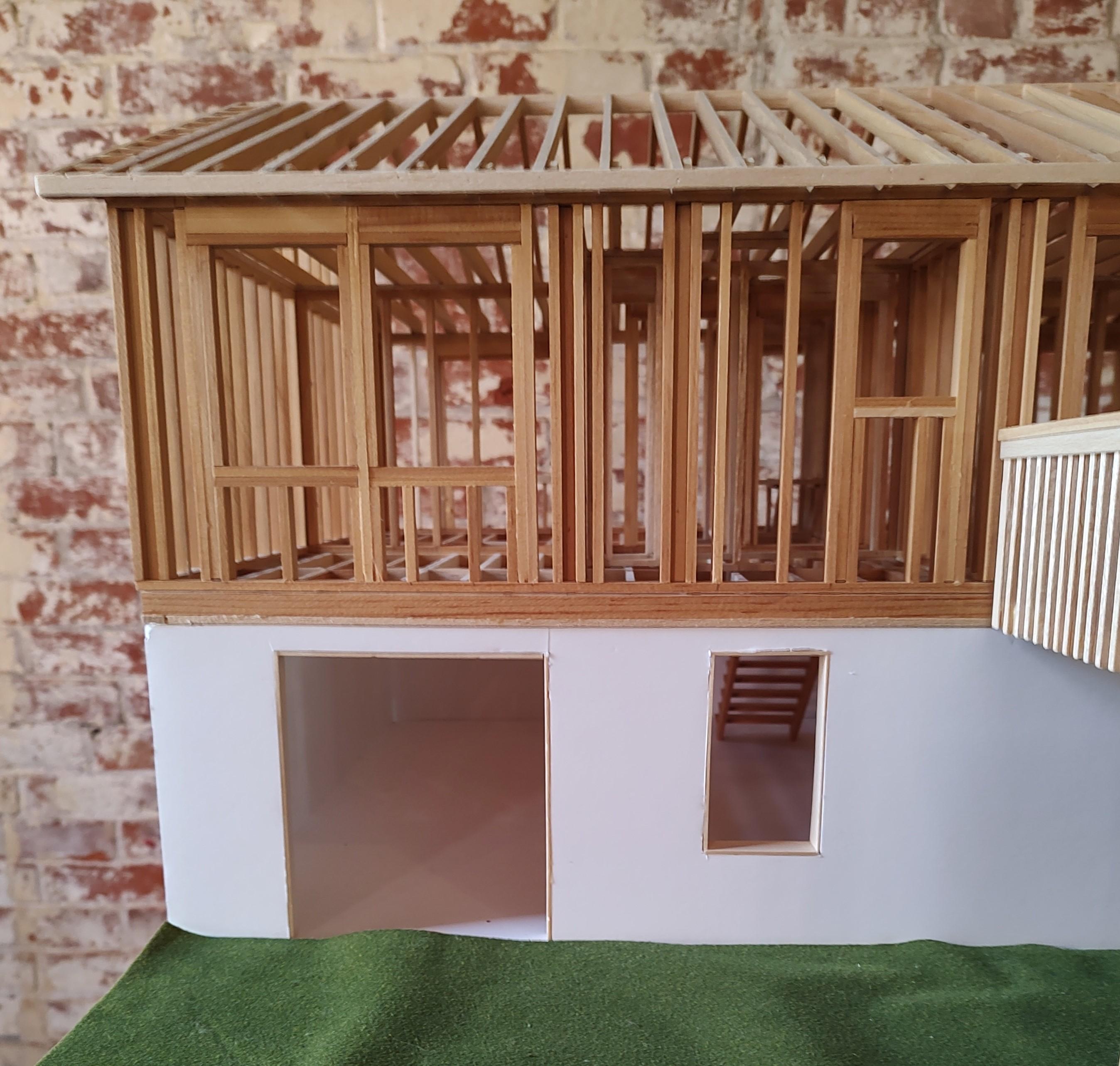 Architectural Model of Timber Framed House 1