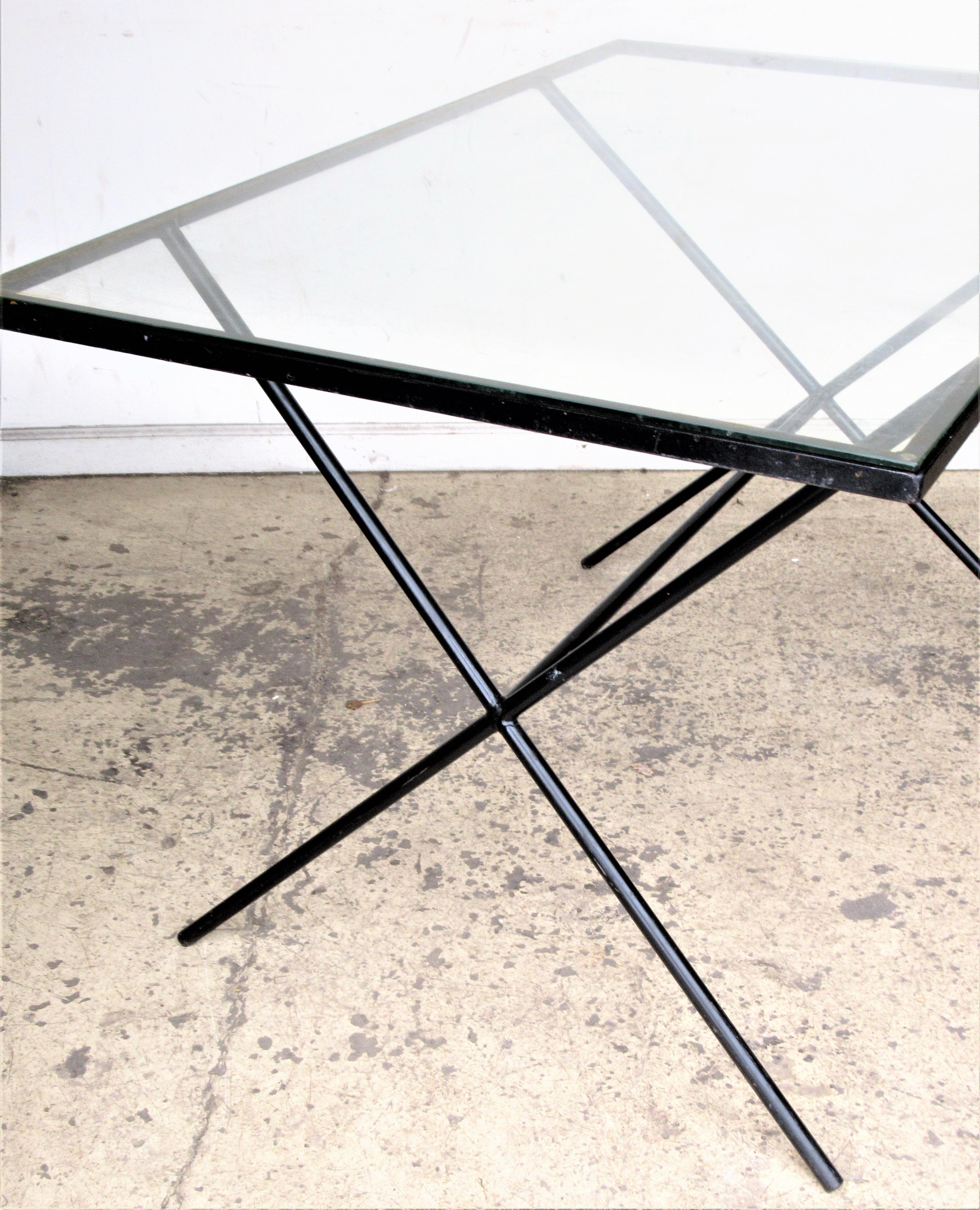  Architectural Modernist Iron Table by Muriel Coleman 5