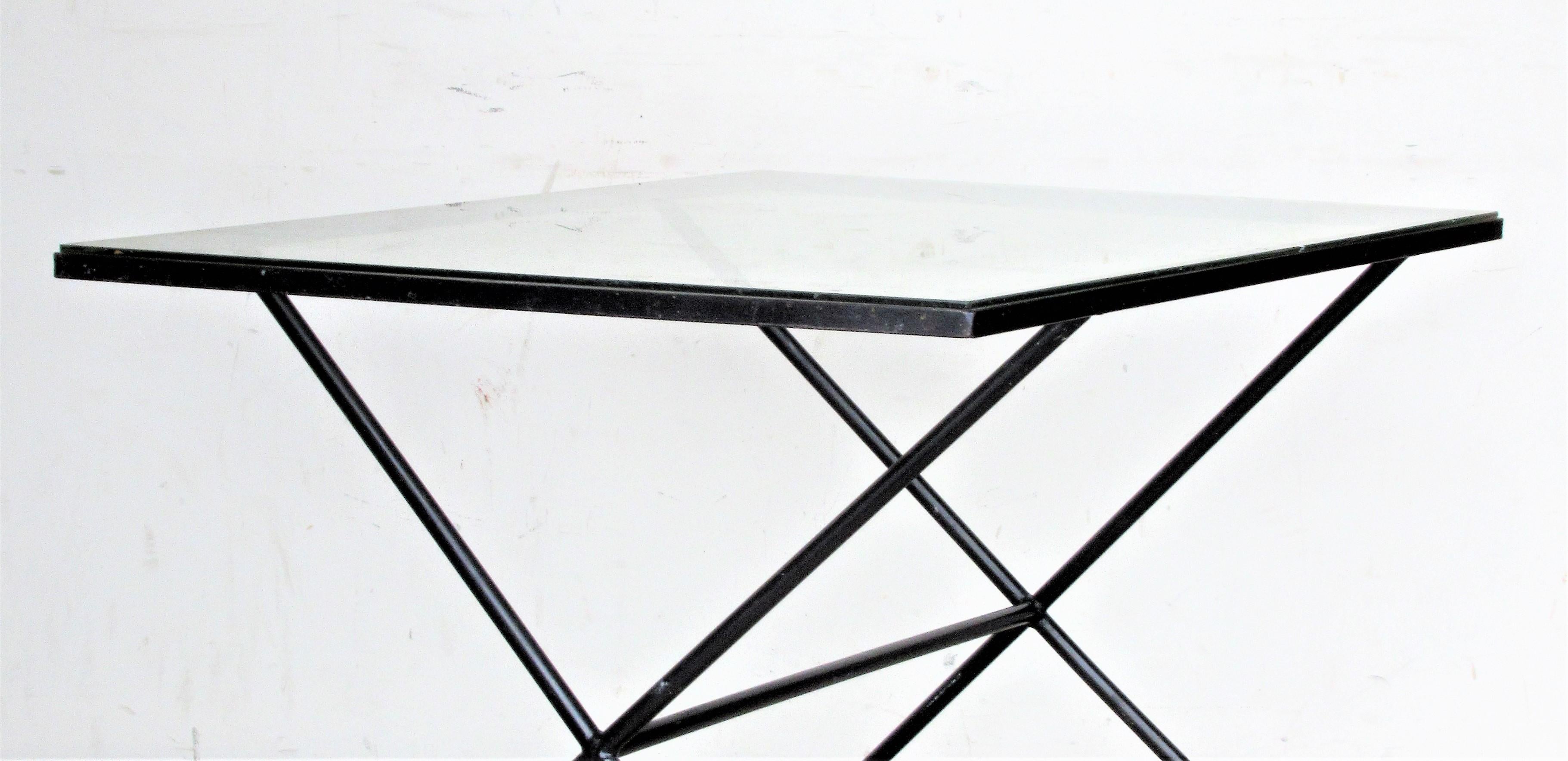  Architectural Modernist Iron Table by Muriel Coleman 6