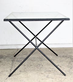 Architectural Modernist Iron Table by Muriel Coleman