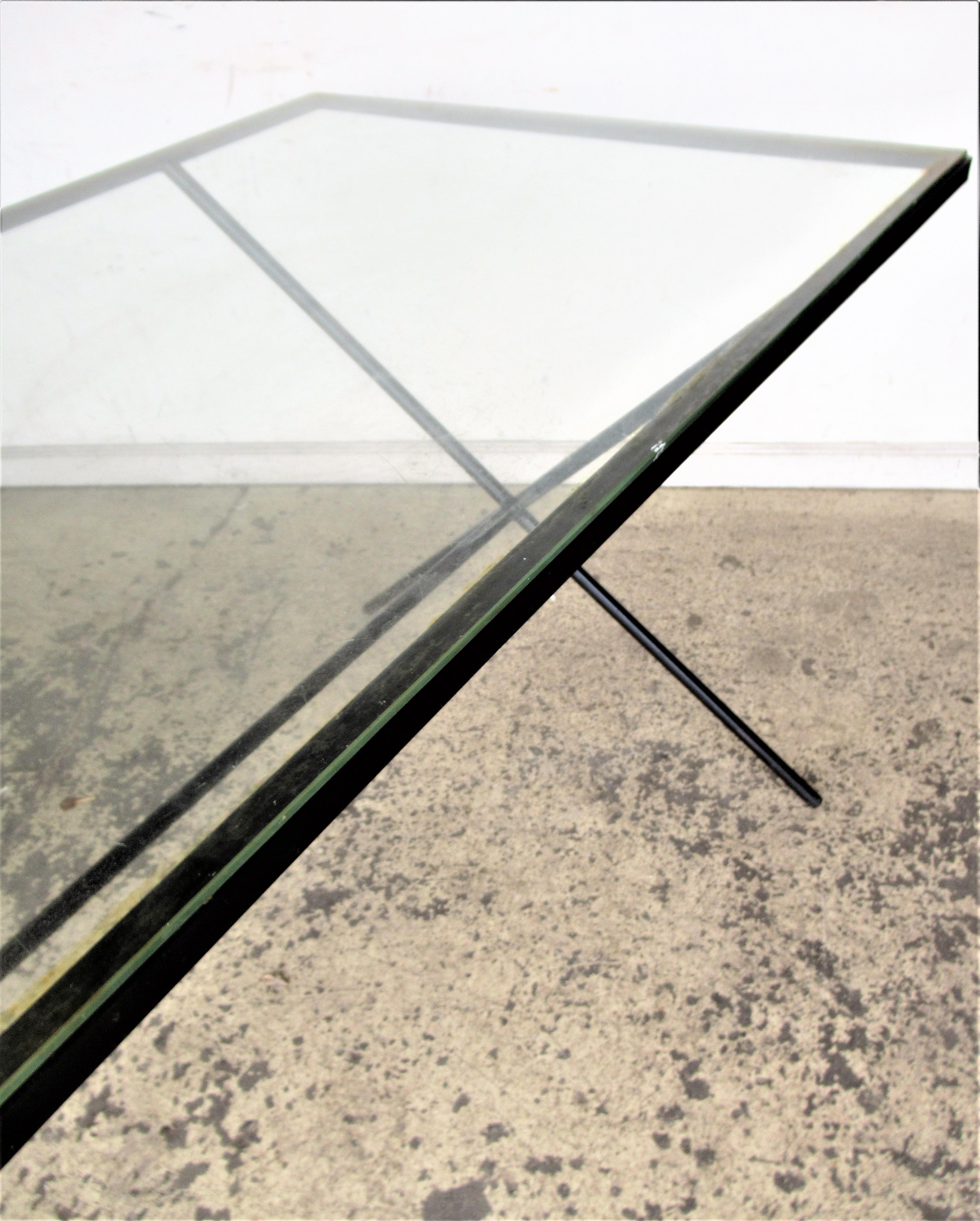  Architectural Modernist Iron Table by Muriel Coleman 2