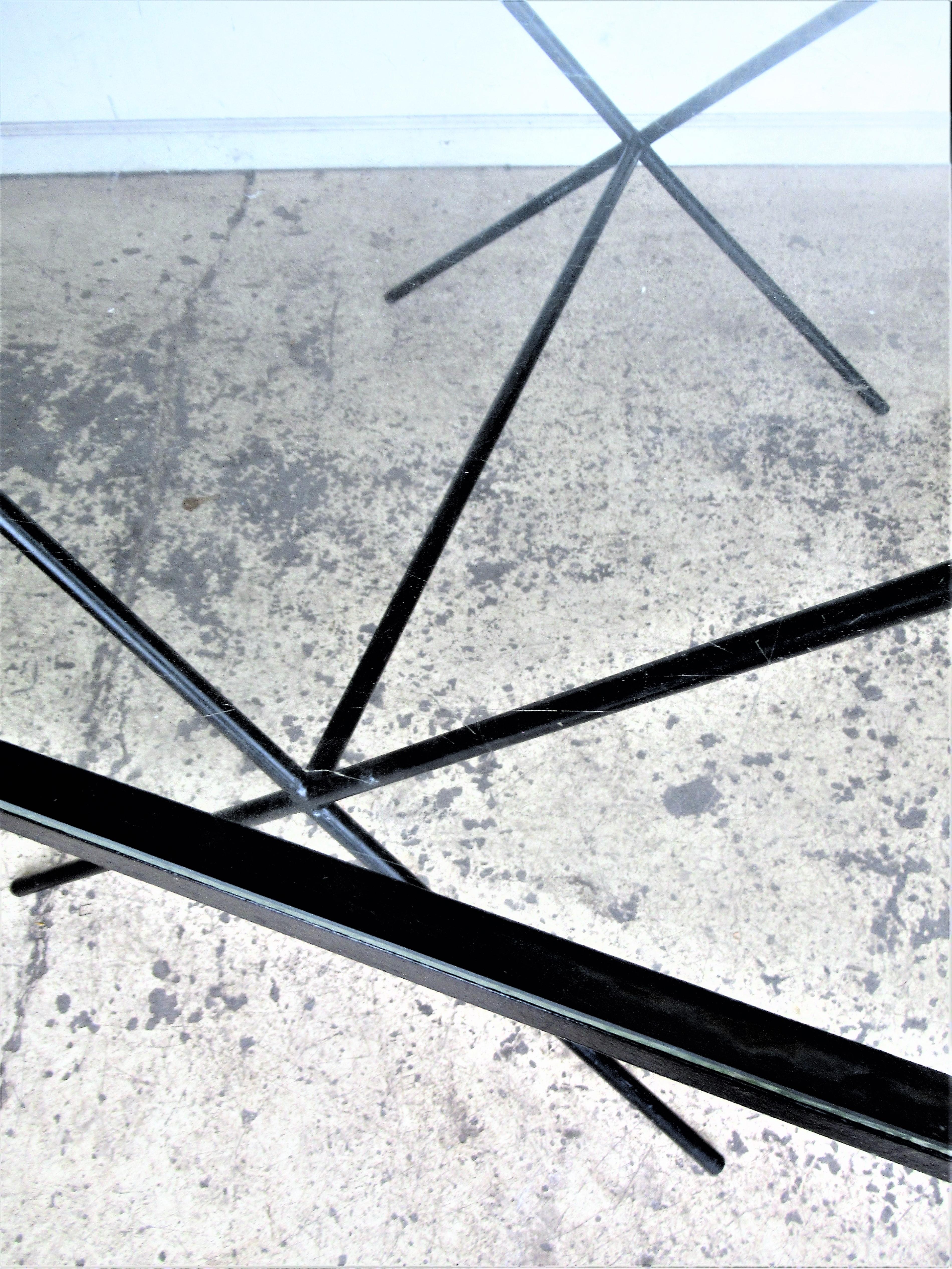  Architectural Modernist Iron Table by Muriel Coleman 3