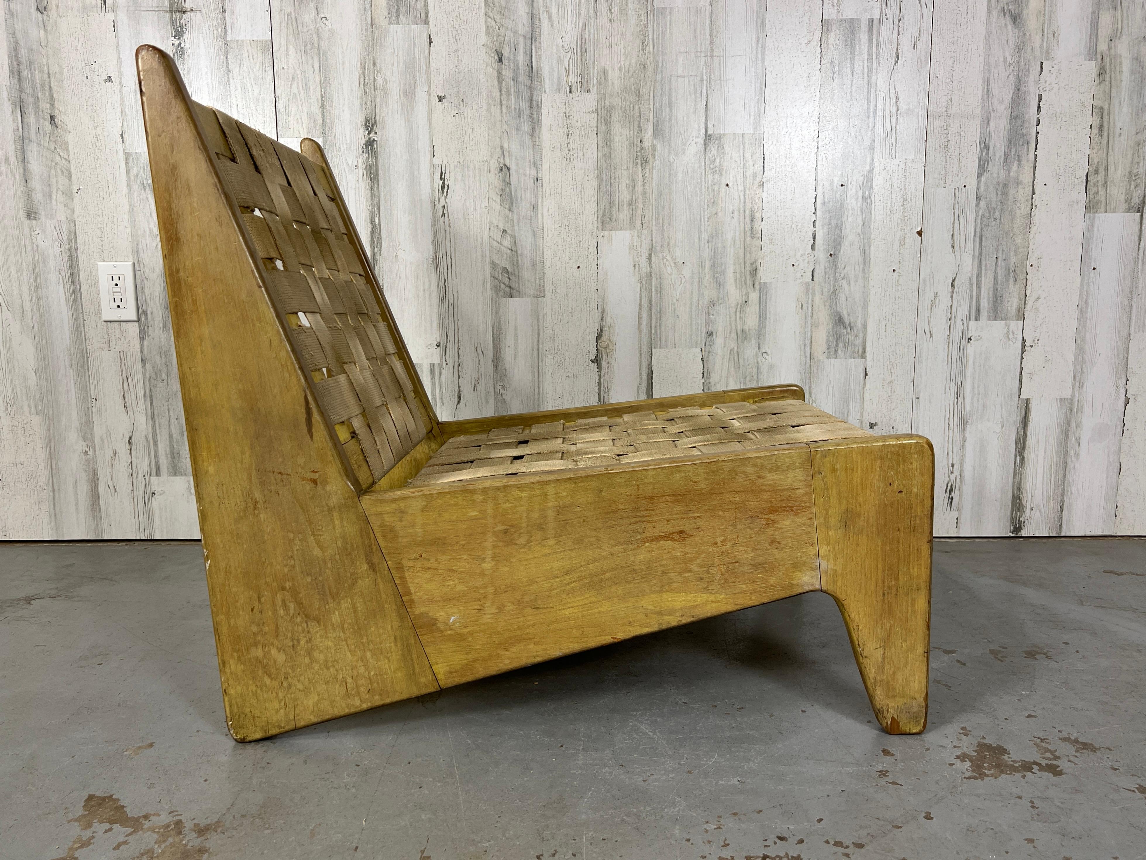 American Architectural Modernist Lounge Chair For Sale