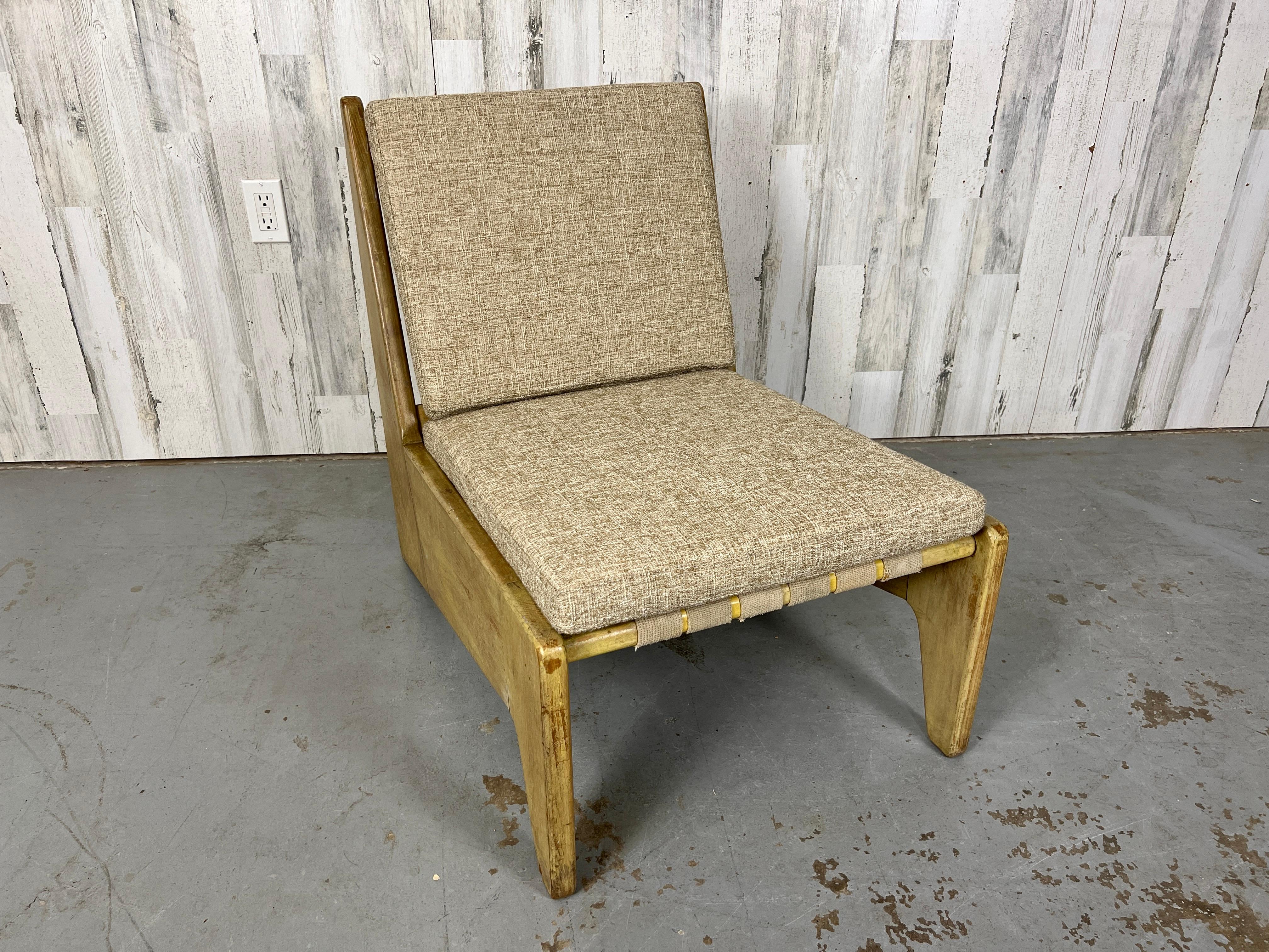 Architectural Modernist Lounge Chair For Sale 1