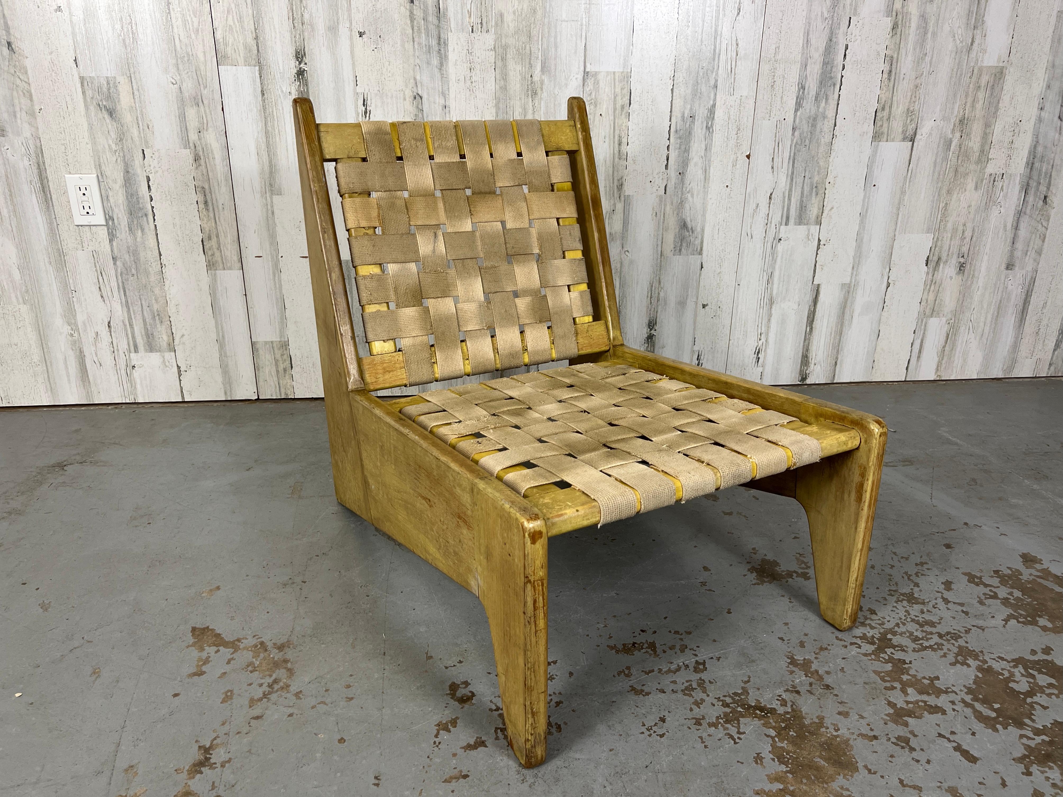 Architectural Modernist Lounge Chair For Sale 2