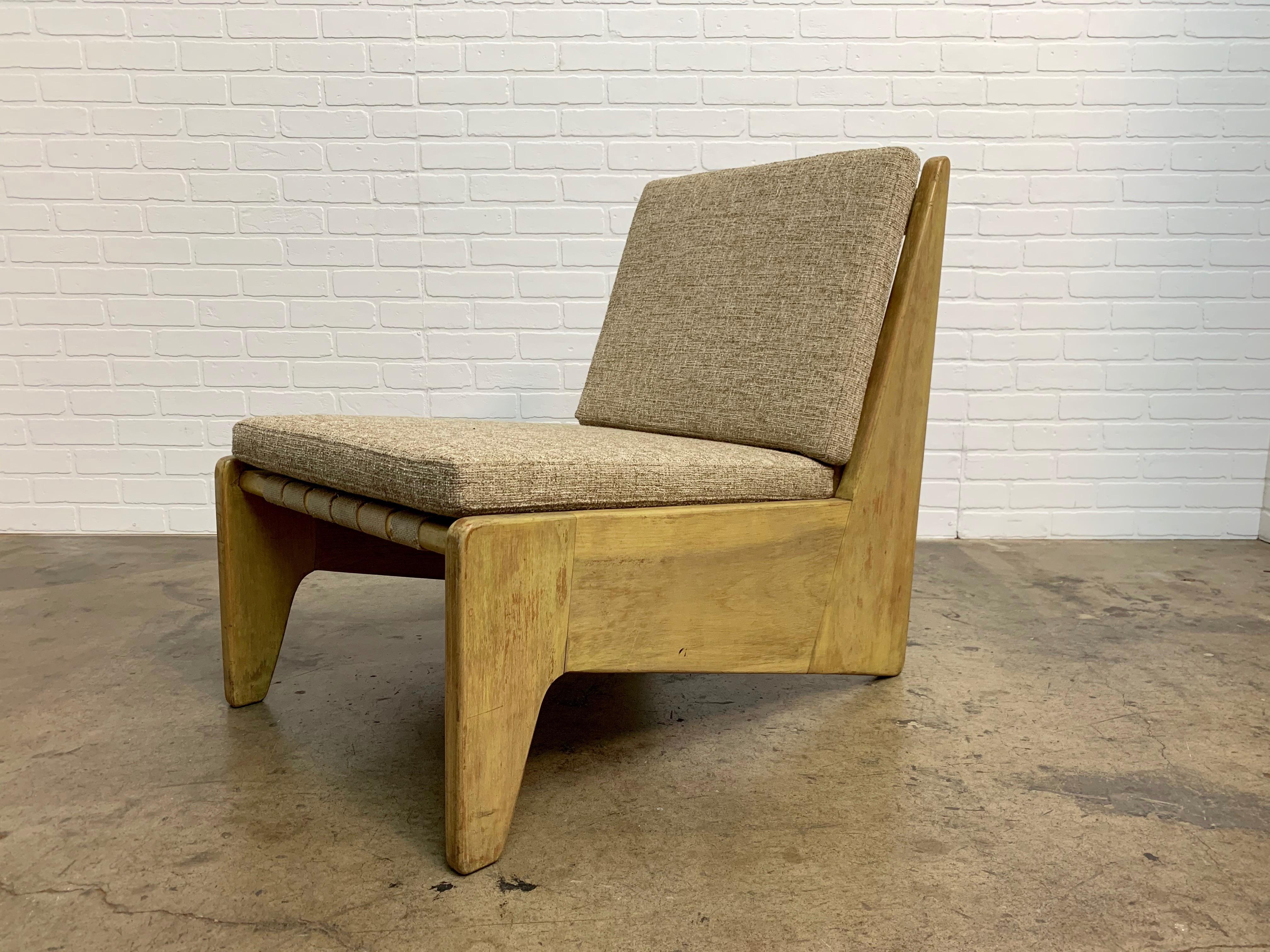 20th Century Architectural Modernist Slipper Chair