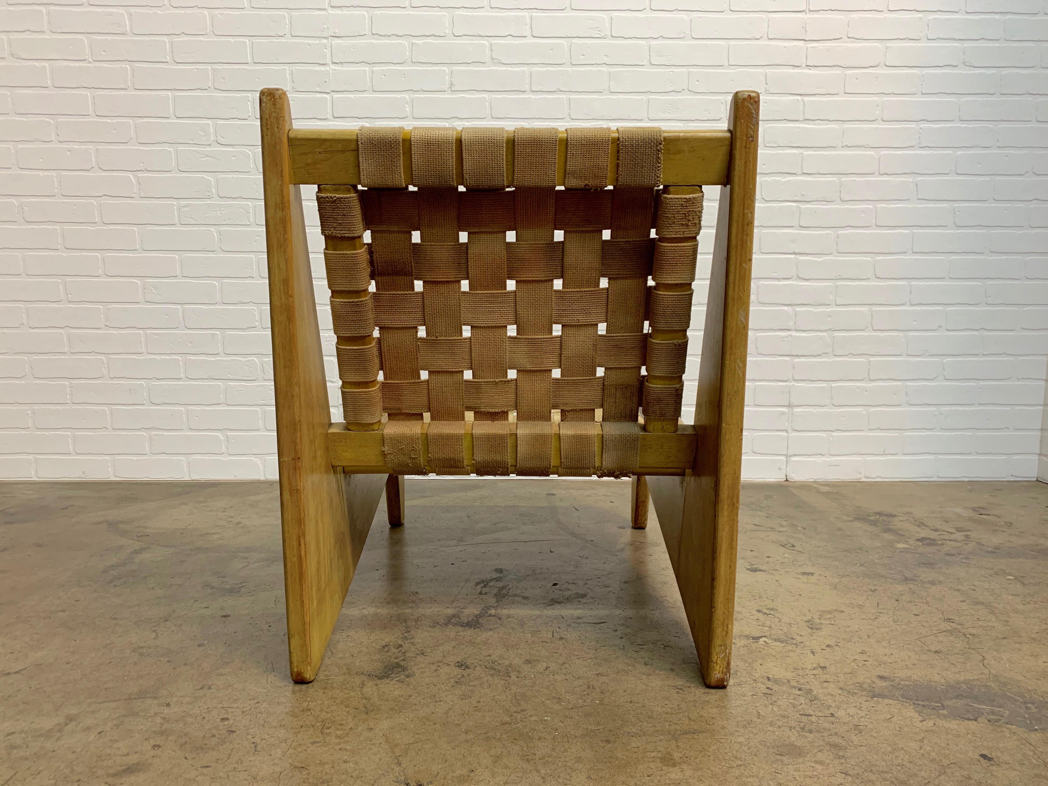 Fabric Architectural Modernist Slipper Chair