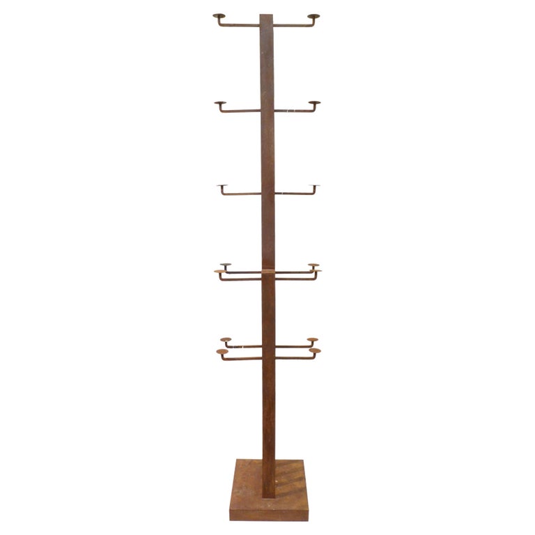 Architectural Modernist Welded Steel Coat or Hat Stand For Sale at 1stDibs