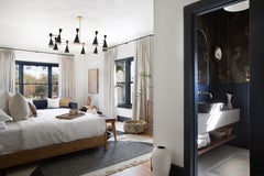 MONOLITH Classic Italian Modern Enamel and Brass Chandelier, Blueprint Lighting