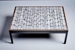 Architectural mosaic coffee table with marble inlays, Germany 1970s