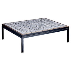 Table basse en mosaïque architecturale avec incrustations de marbre, Allemagne, années 1970