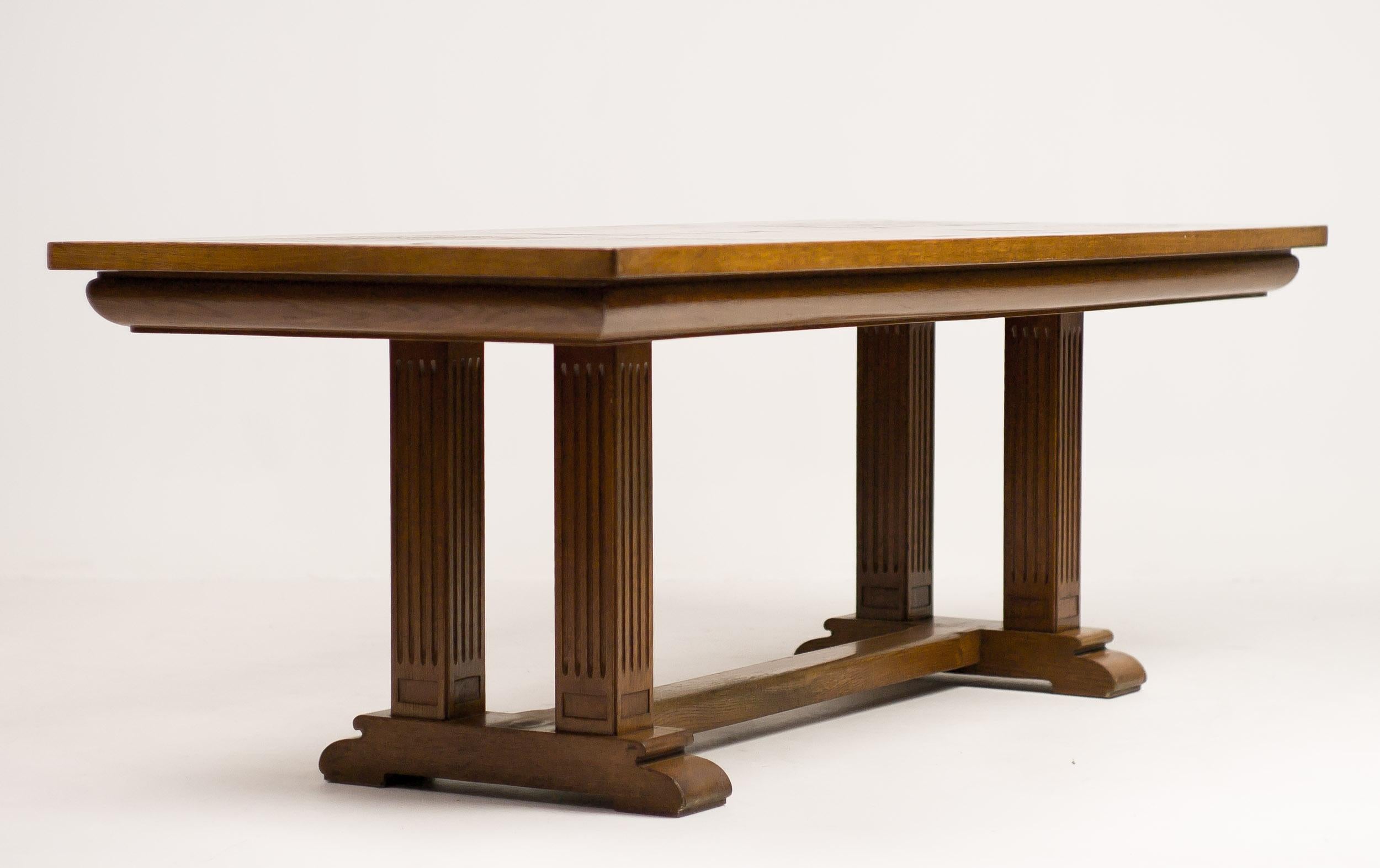 Architectural Oak Dining Table 1