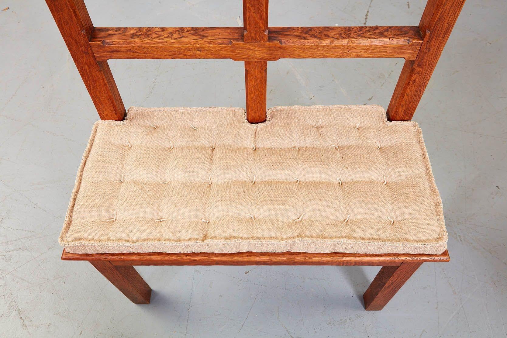 Architectural Oak Hall Bench For Sale 13