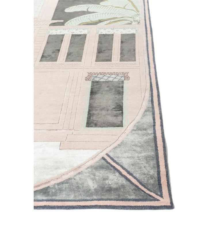 Alfombra tejida a mano Architectural Odyssey Rose Smoke & Pink Crush 240x300 cm Moderno en venta