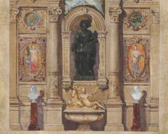 Architectural Oil Painting by Louis Francois Cabanes '1867-1947'