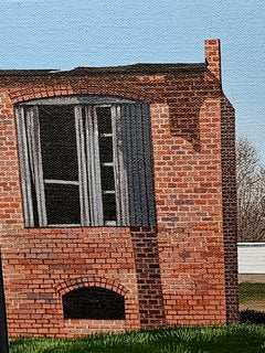 Architectural Painting #4 Farm House. Signed by Artist Sue Wall