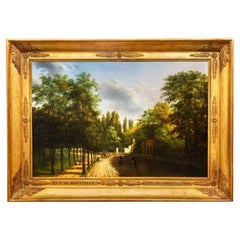 Pittura architettonica "Parc de Bagatelle" di Alexandre Pau de Saint-Martin