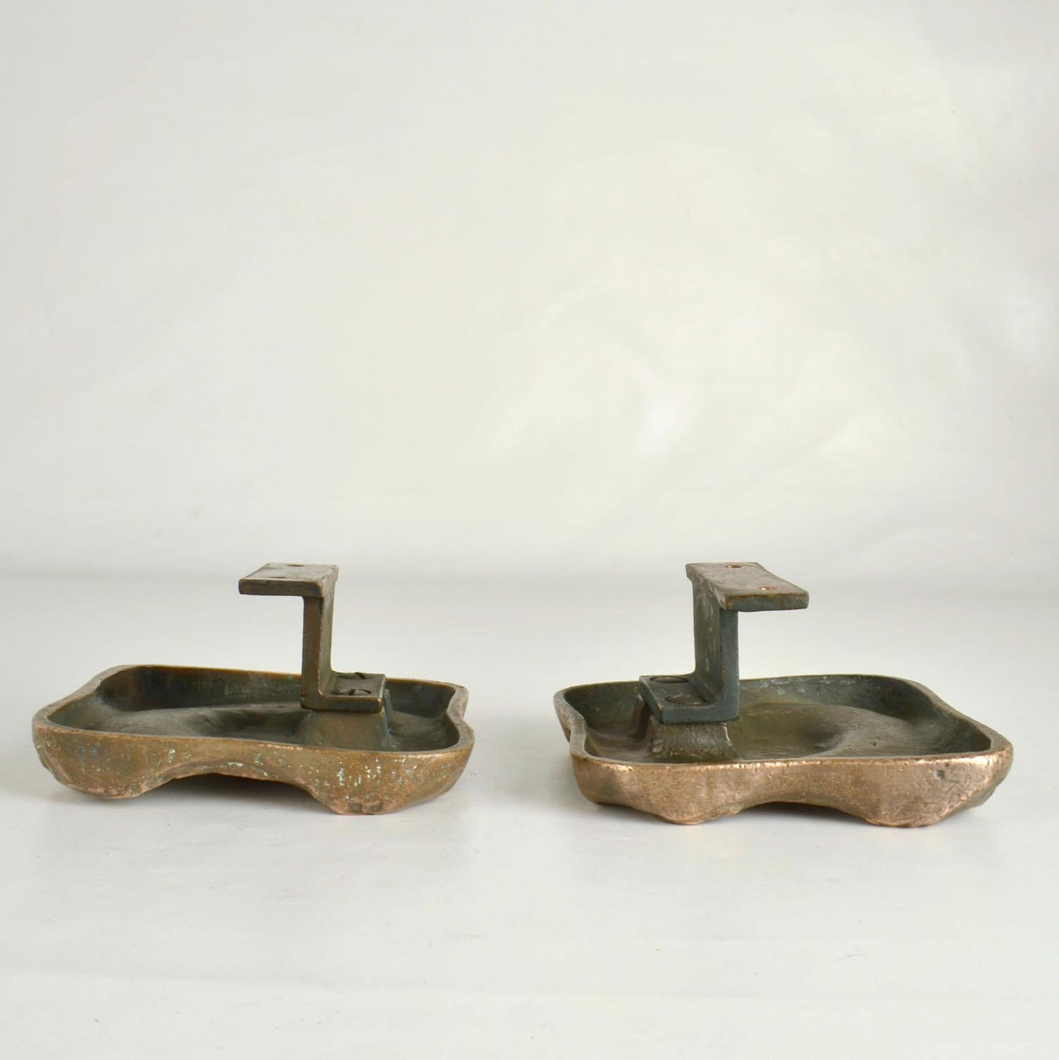 Architectural Pair of Bronze Square Push Pull Door Handles with Letterbox im Angebot 3