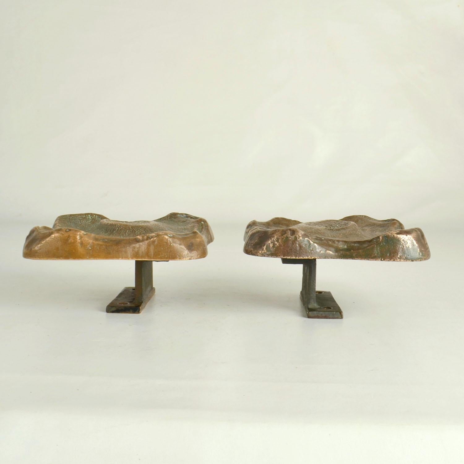 Architectural Pair of Bronze Square Push Pull Door Handles with Letterbox im Angebot 2