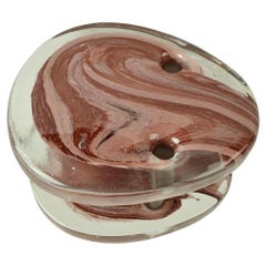 Architectural Pairs of Pink Glass Push Pull Double Door Handles