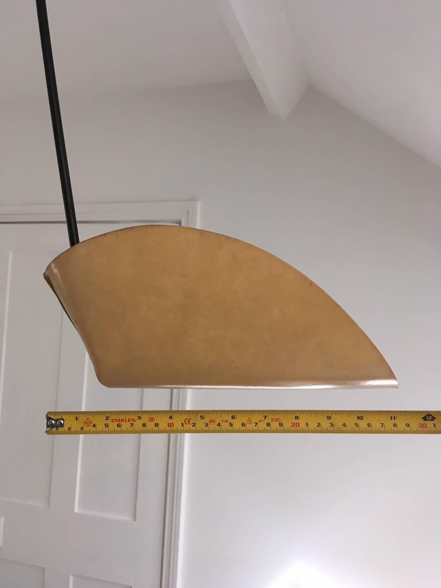 Architectural Pendant Light with Scooped Shades, 1950s 2
