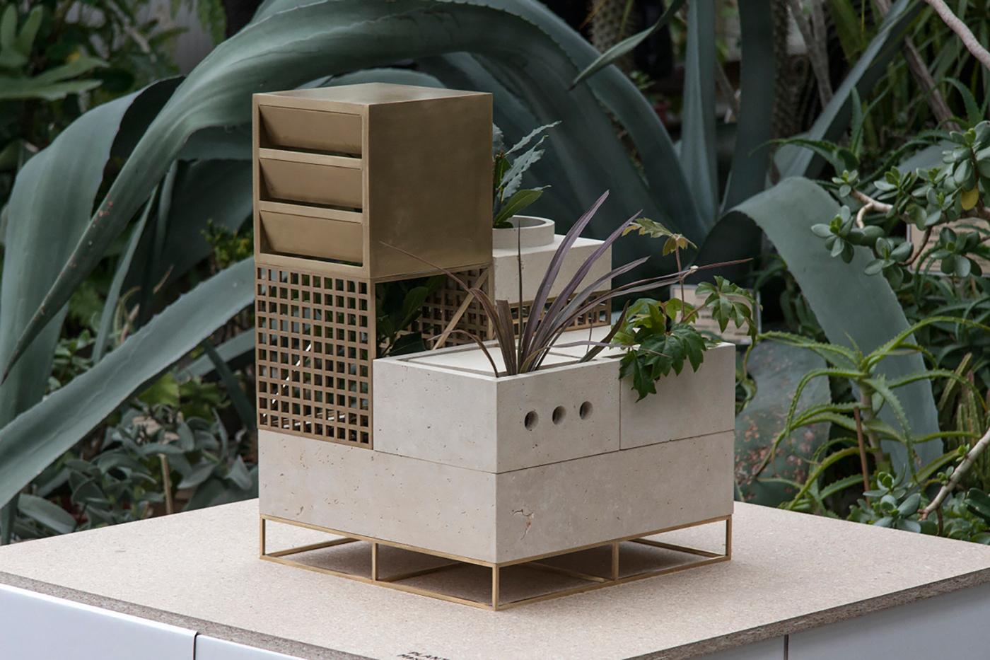 With Plantscape, creative studio Supaform explores the way plants not only survive but also thrive in a hostile environment. In a subtle reference to a post-apocalyptic scenario, this modular installation looks like an architectural structure taken