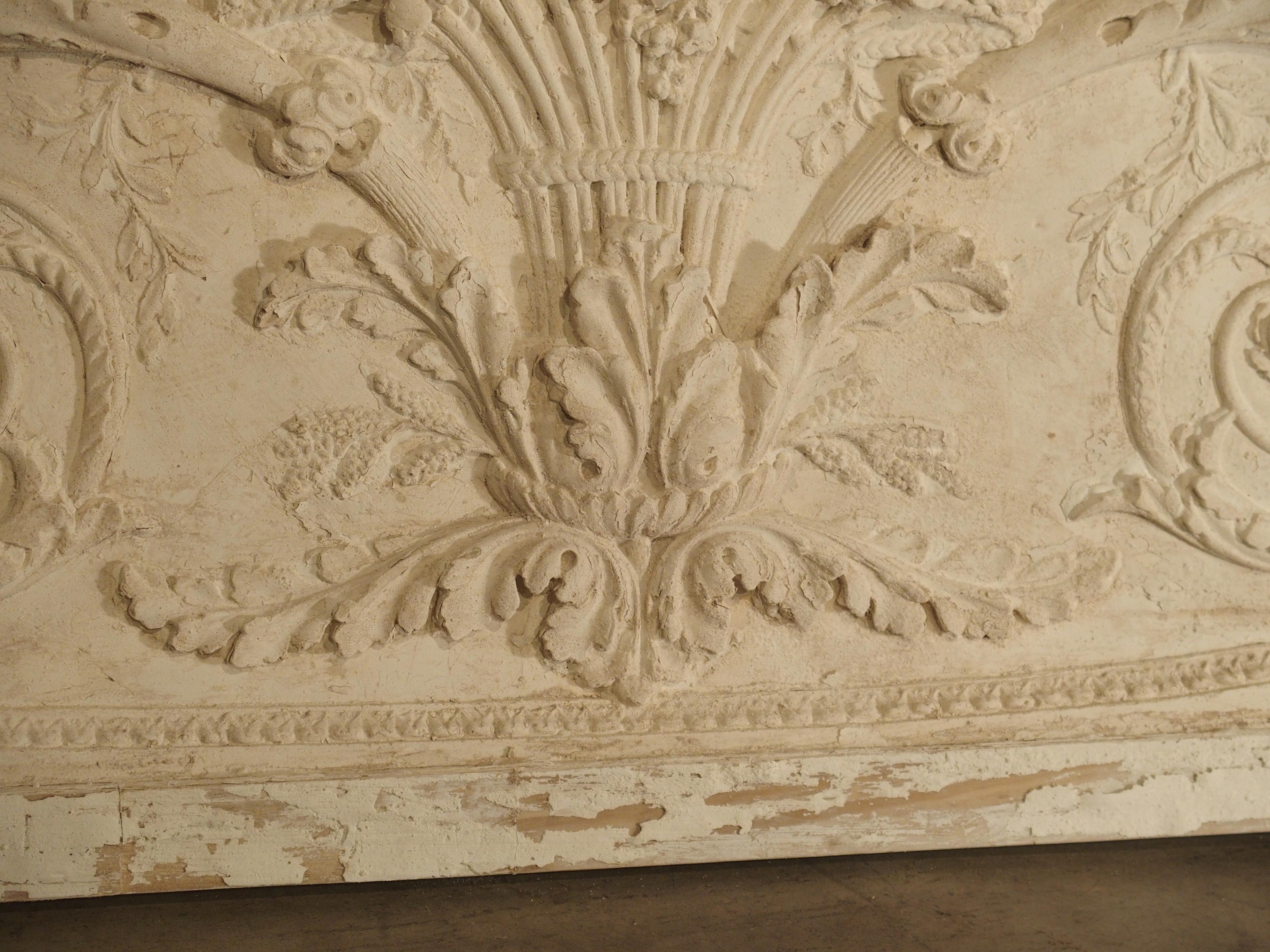 Architectural Plaster and Wood Overdoor Panel from Provence, France 4