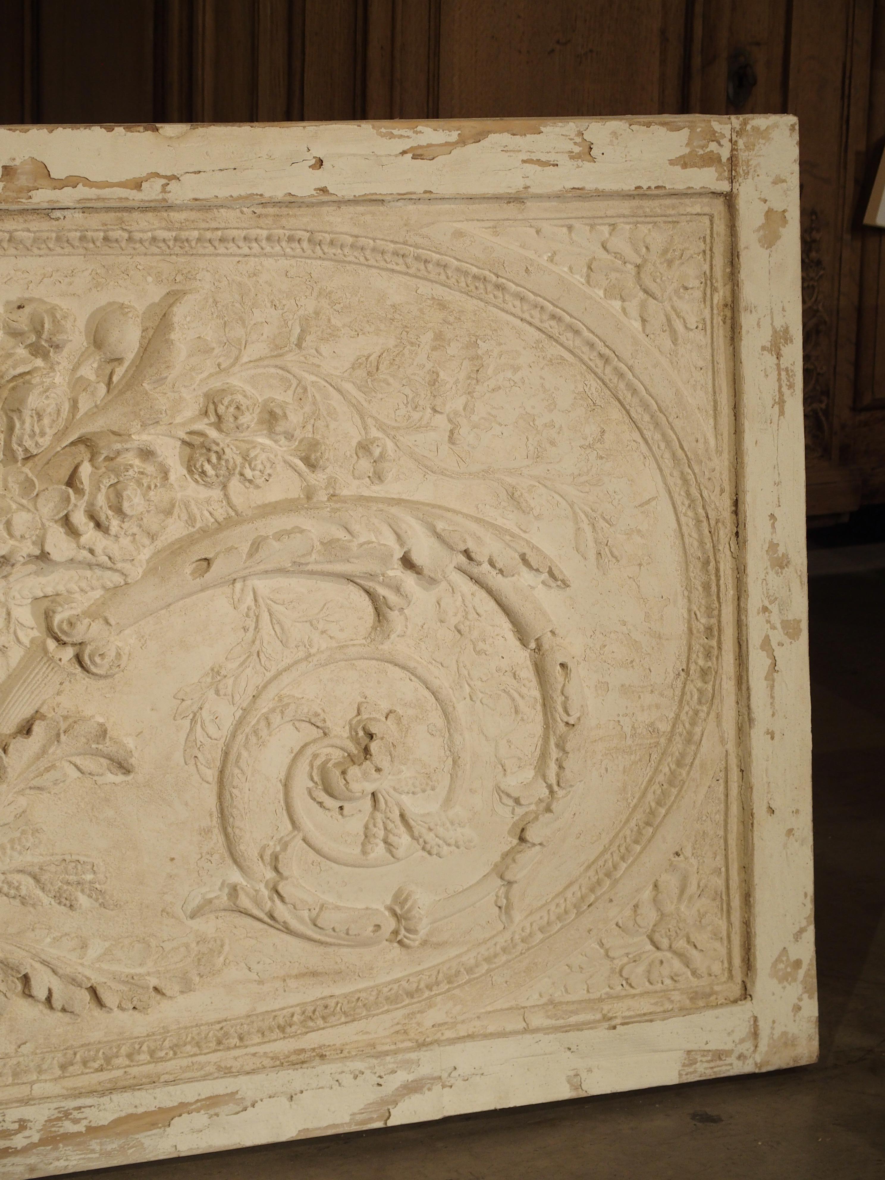 Architectural Plaster and Wood Overdoor Panel from Provence, France 6