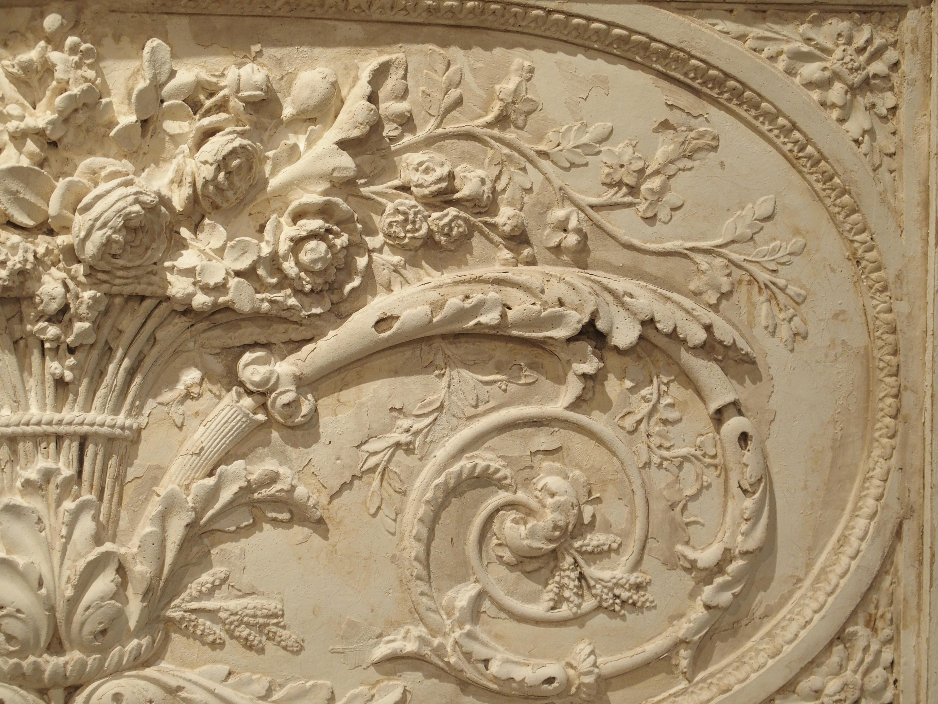 Louis XVI Architectural Plaster and Wood Overdoor Panel from Provence, France