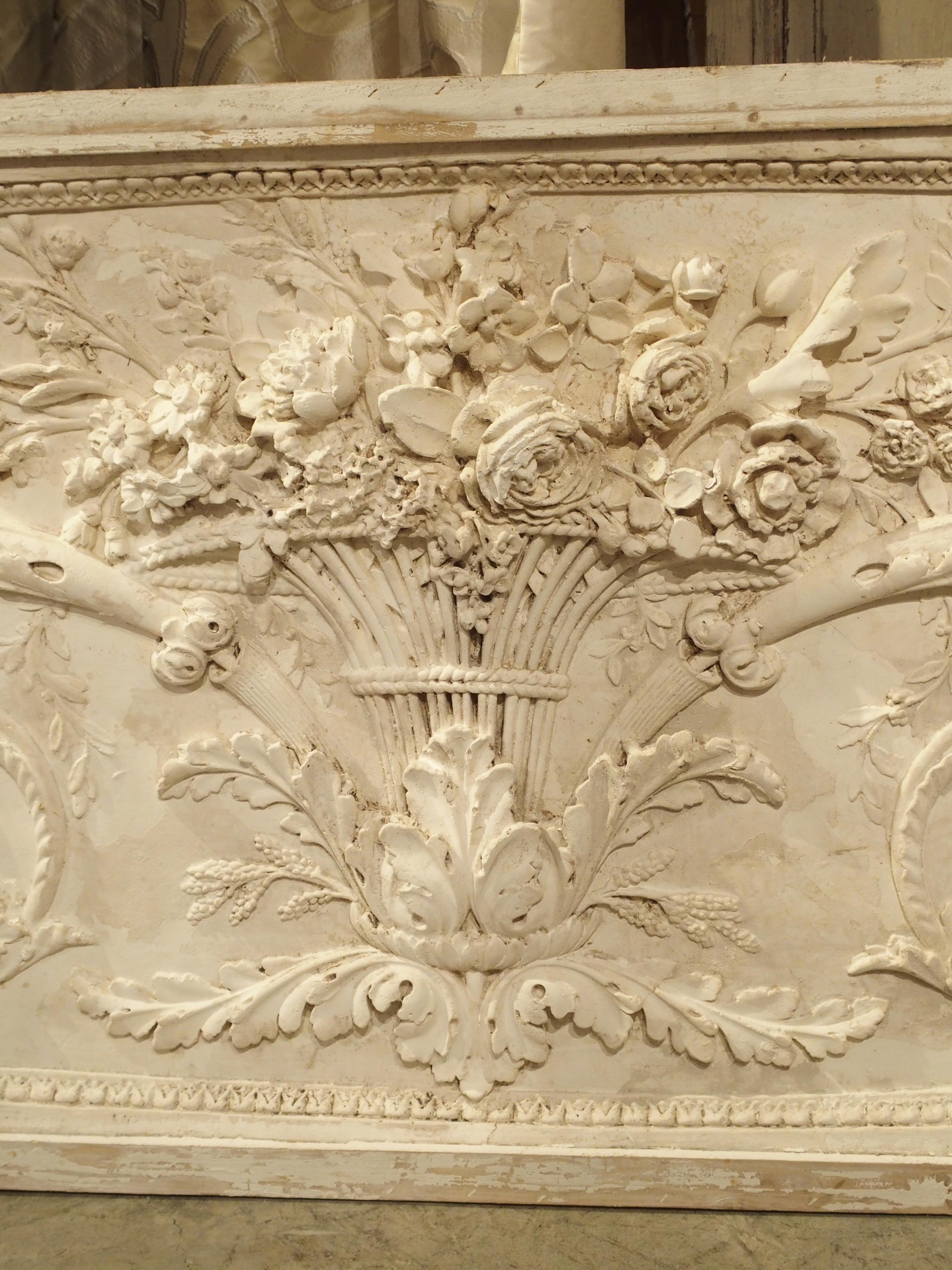 Louis XVI Architectural Plaster and Wood Overdoor Panel from Provence, France