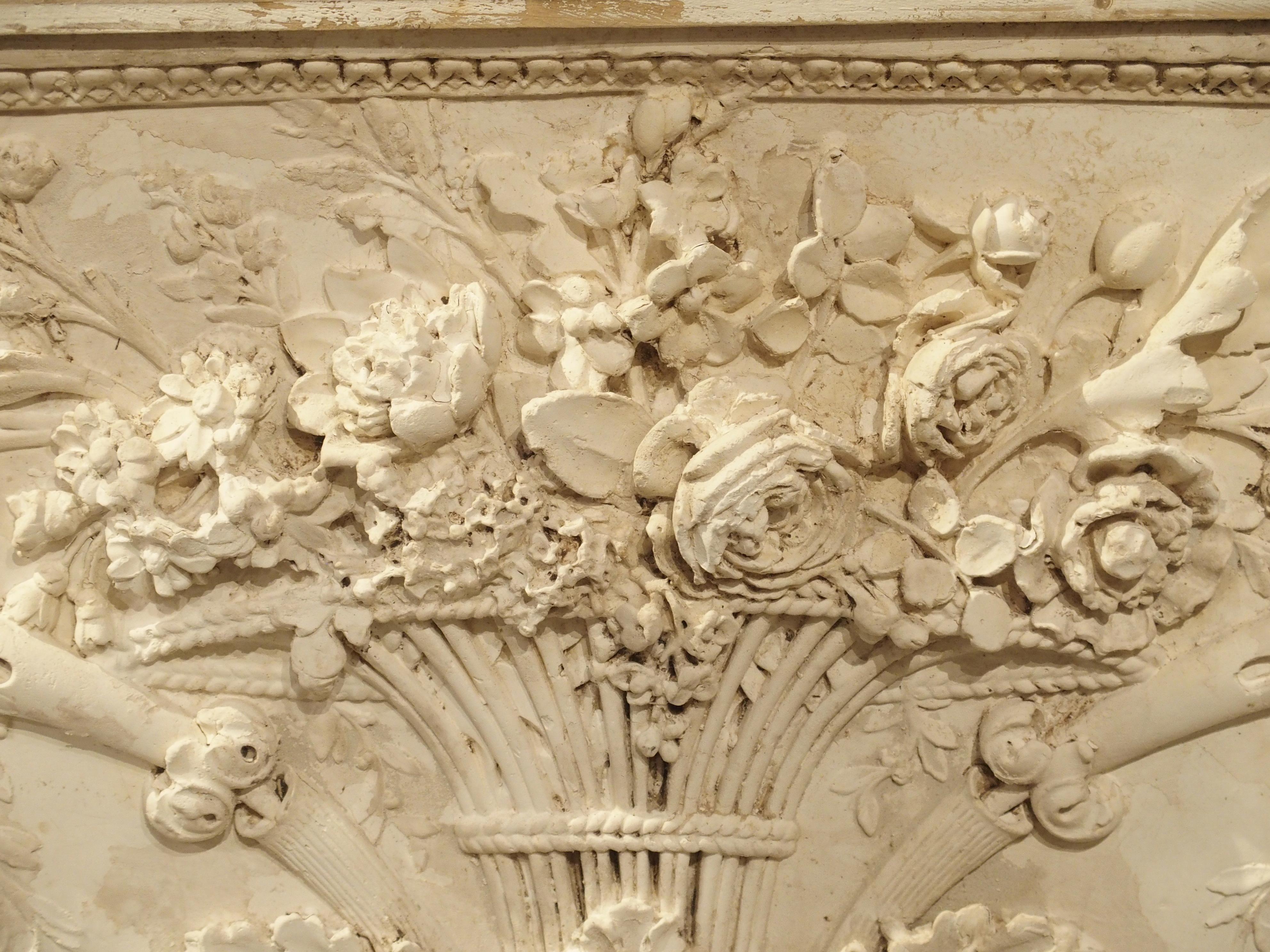 Contemporary Architectural Plaster and Wood Overdoor Panel from Provence, France