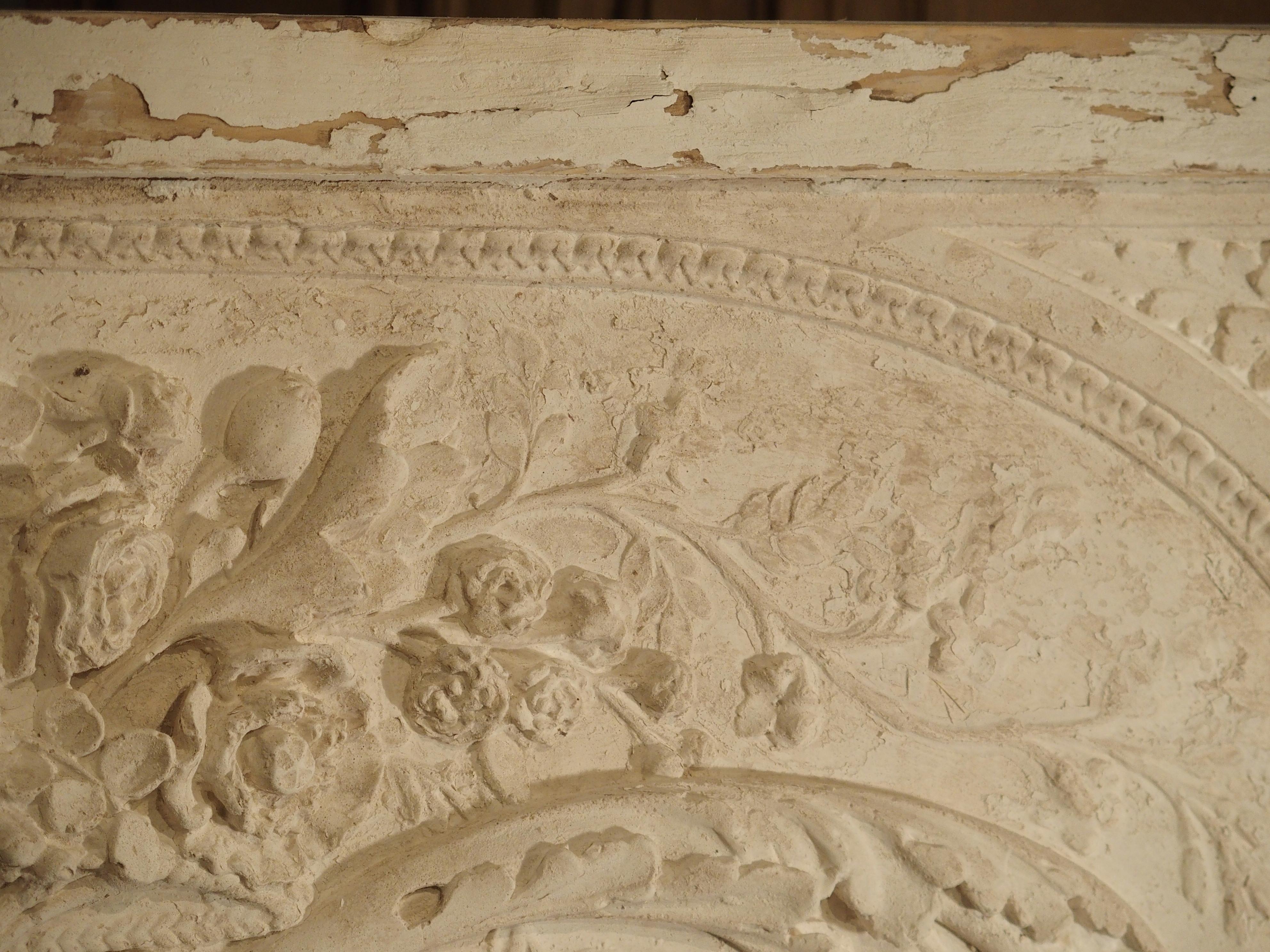 Architectural Plaster and Wood Overdoor Panel from Provence, France 3