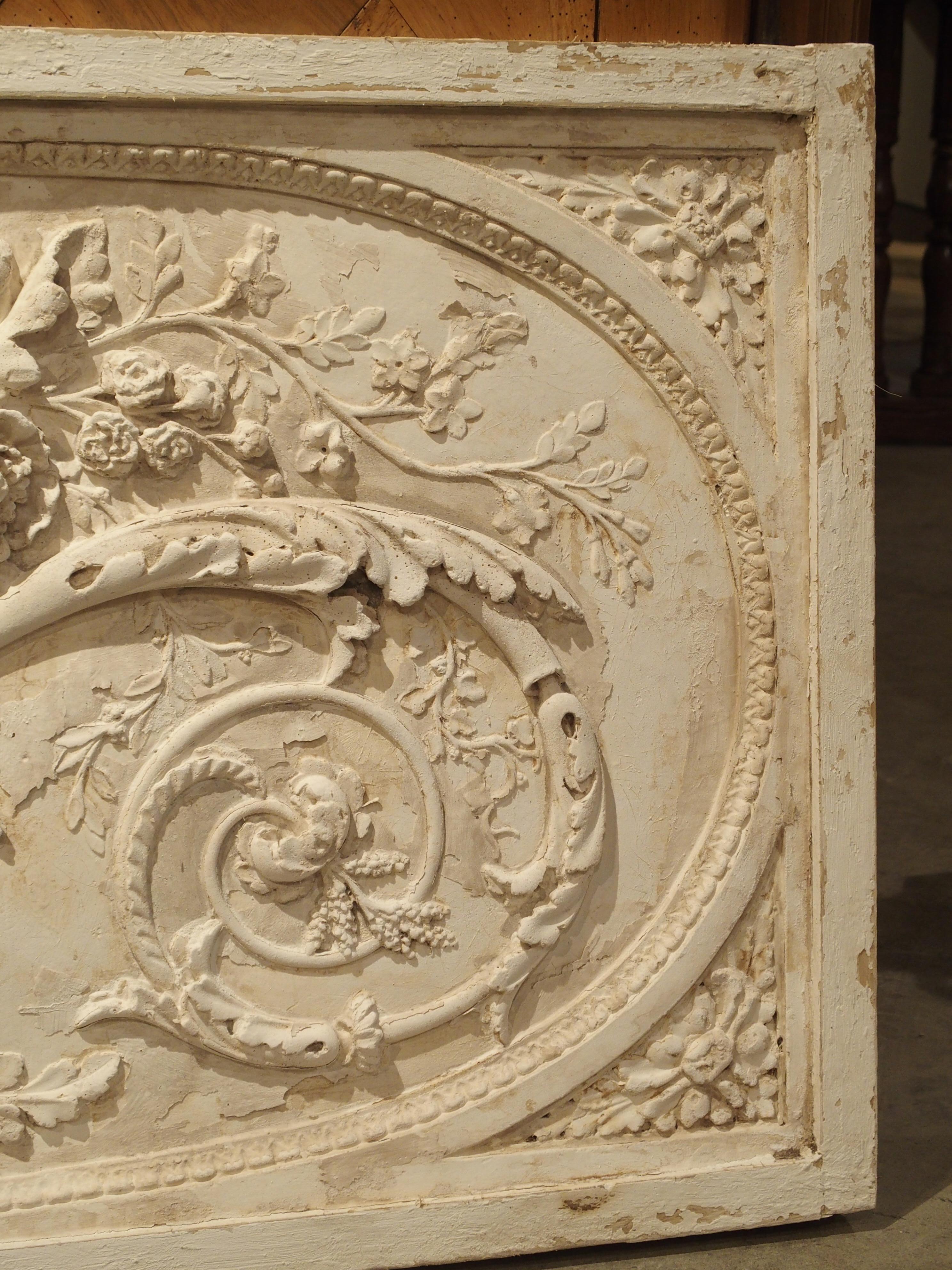 Architectural Plaster and Wood Overdoor Panel from Provence, France 2