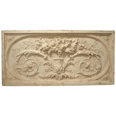 Architectural Plaster and Wood Overdoor Panel from Provence, France