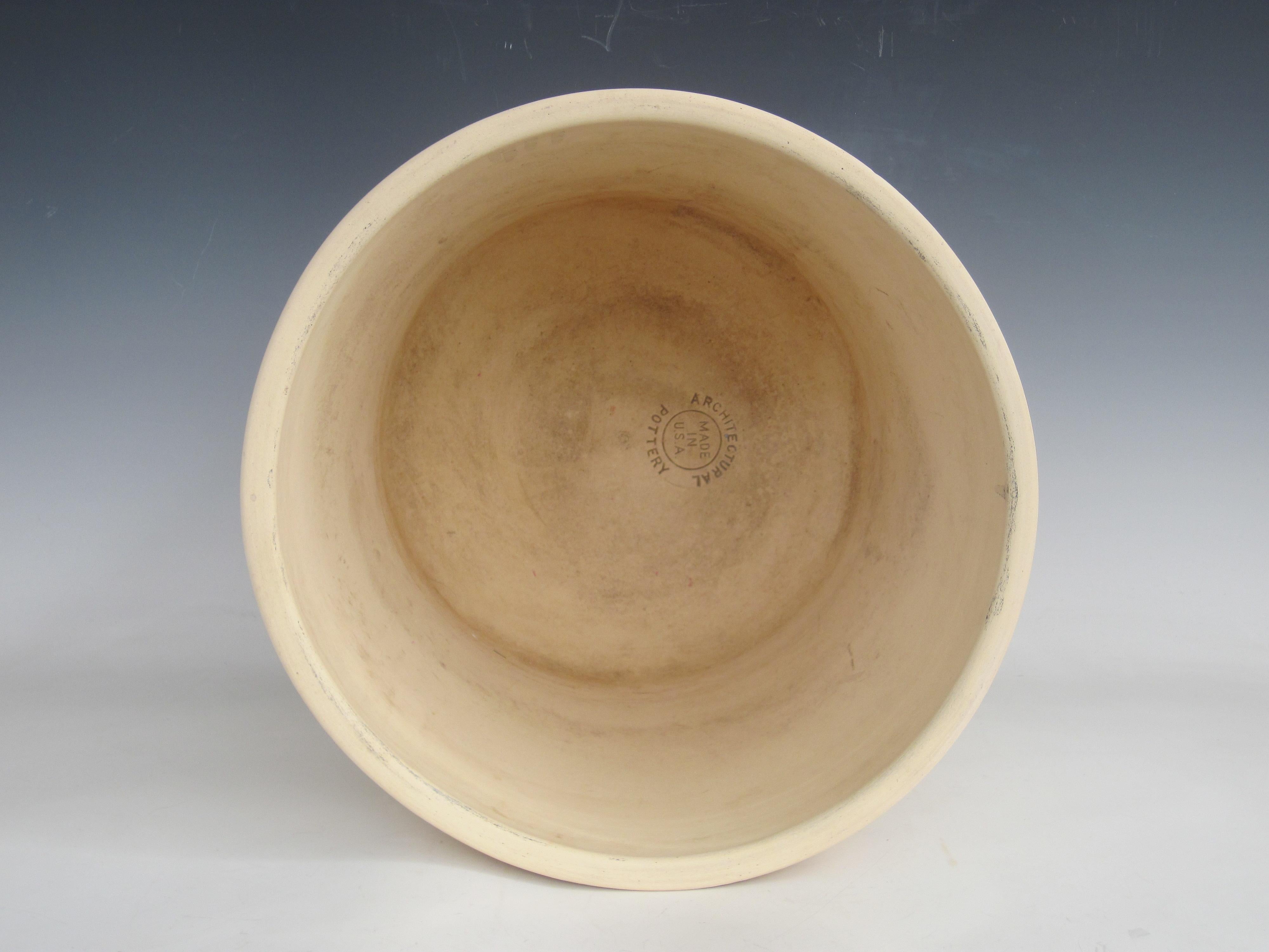 20th Century Architectural Pottery Bisque Lt-15 Planter by Malcolm Leland California Modern For Sale