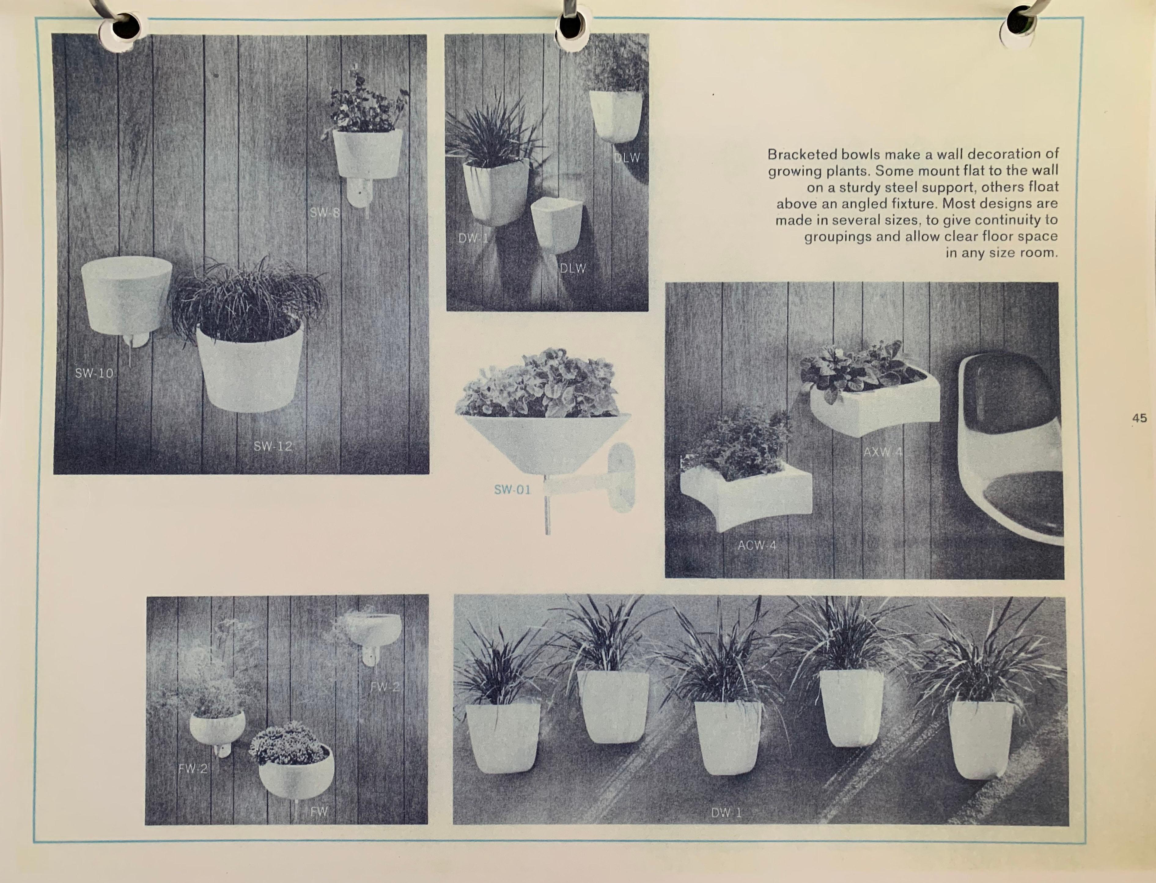 Architectural Pottery Malcolm Leland Domino Wall Planters in Bisque, 1 Available For Sale 5