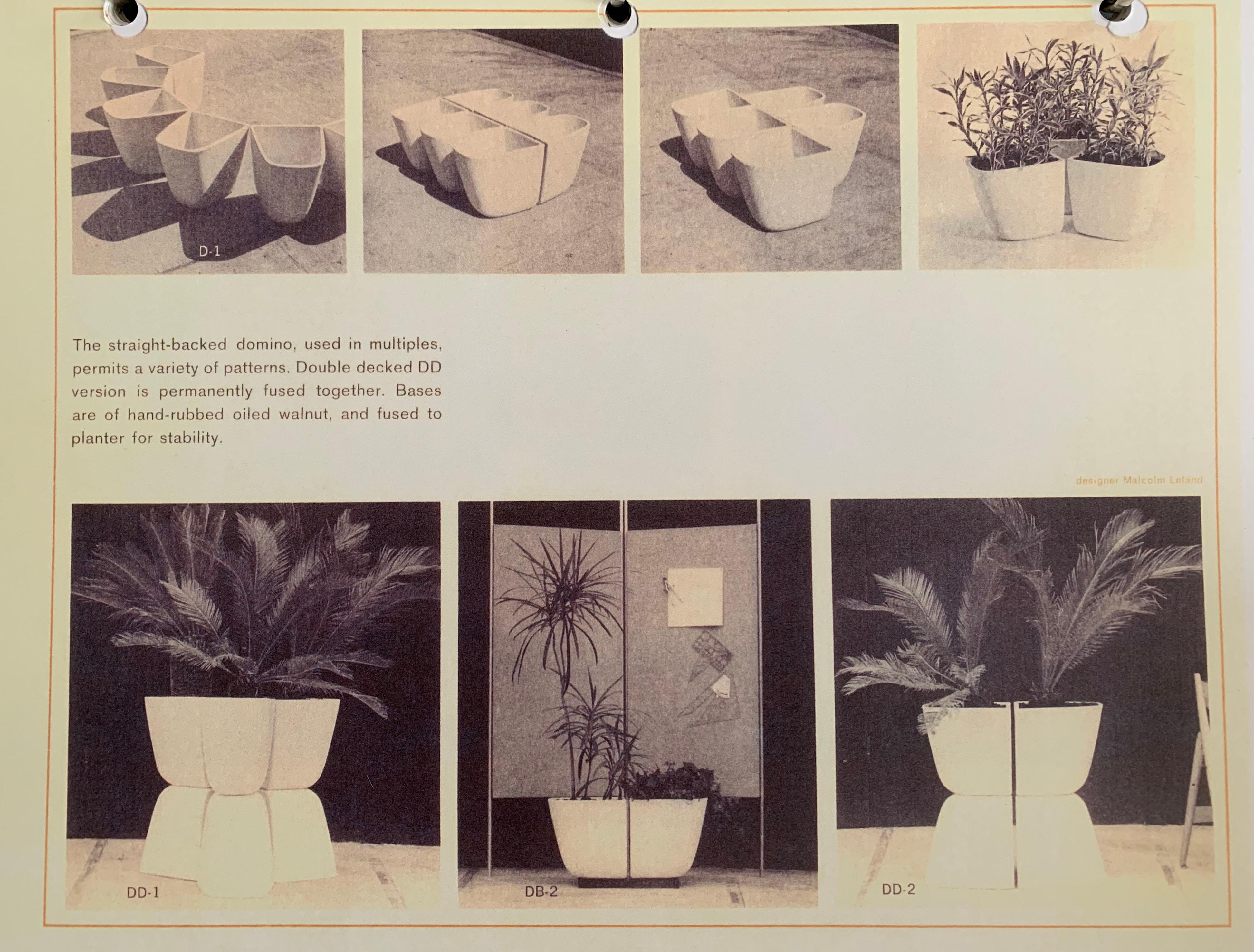 Architectural Pottery Malcolm Leland Domino Wall Planters in Bisque, 1 Available For Sale 6