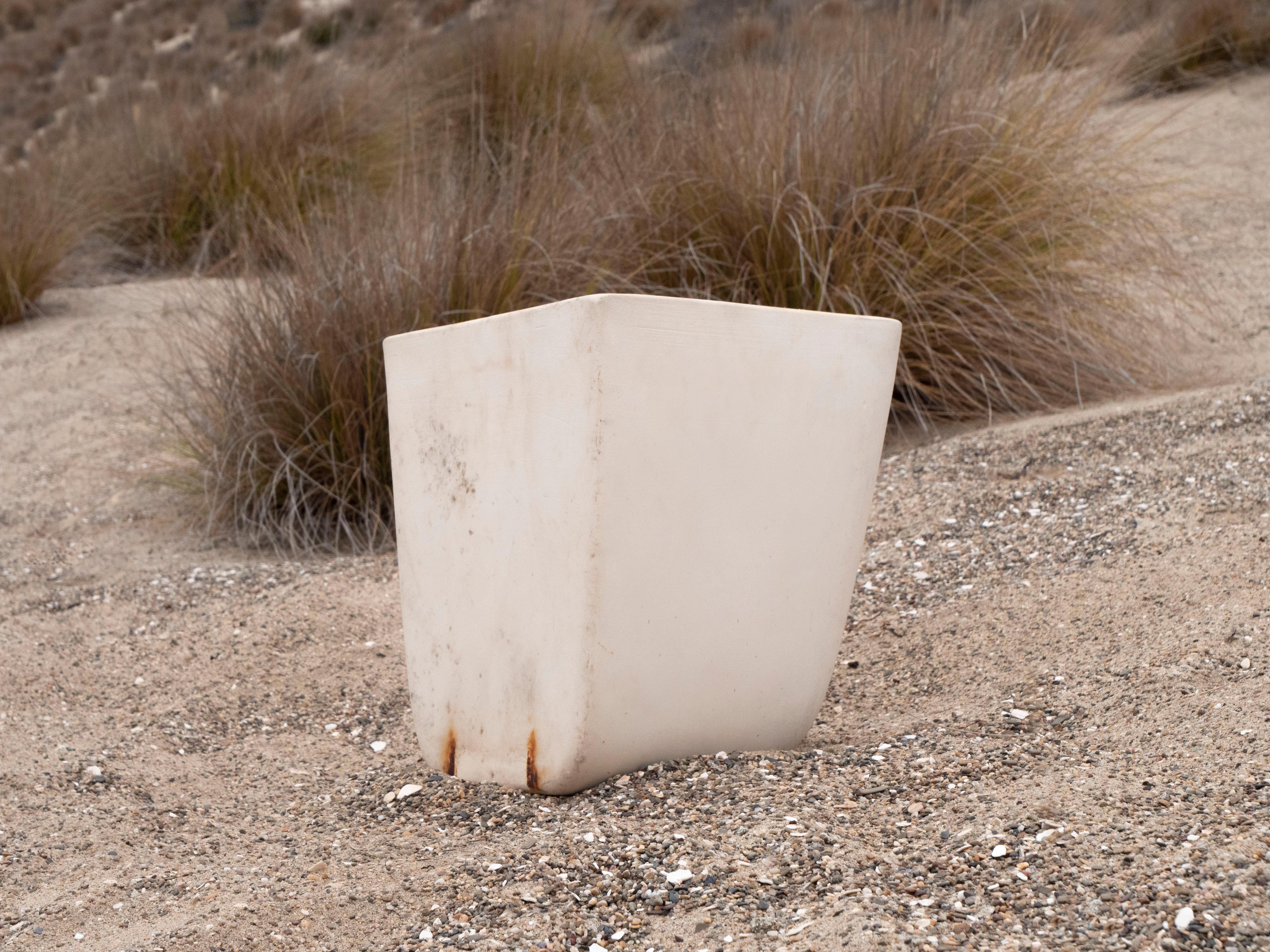 Architectural Pottery Malcolm Leland Domino Wall Planters in Bisque, 1 Available For Sale 2