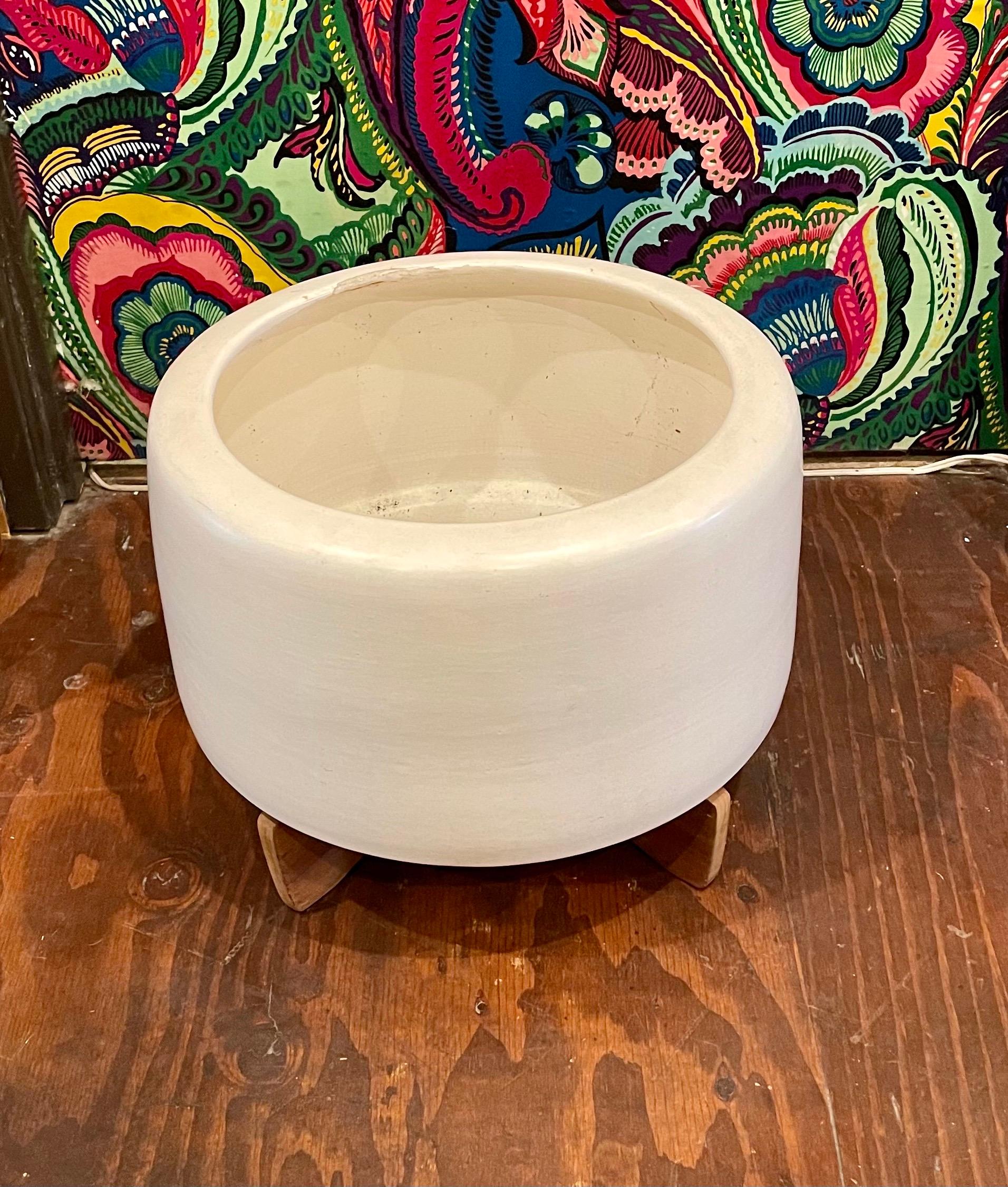 Mid-Century Modern Architectural Pottery Planter with Base by Rex Goode and John Follis