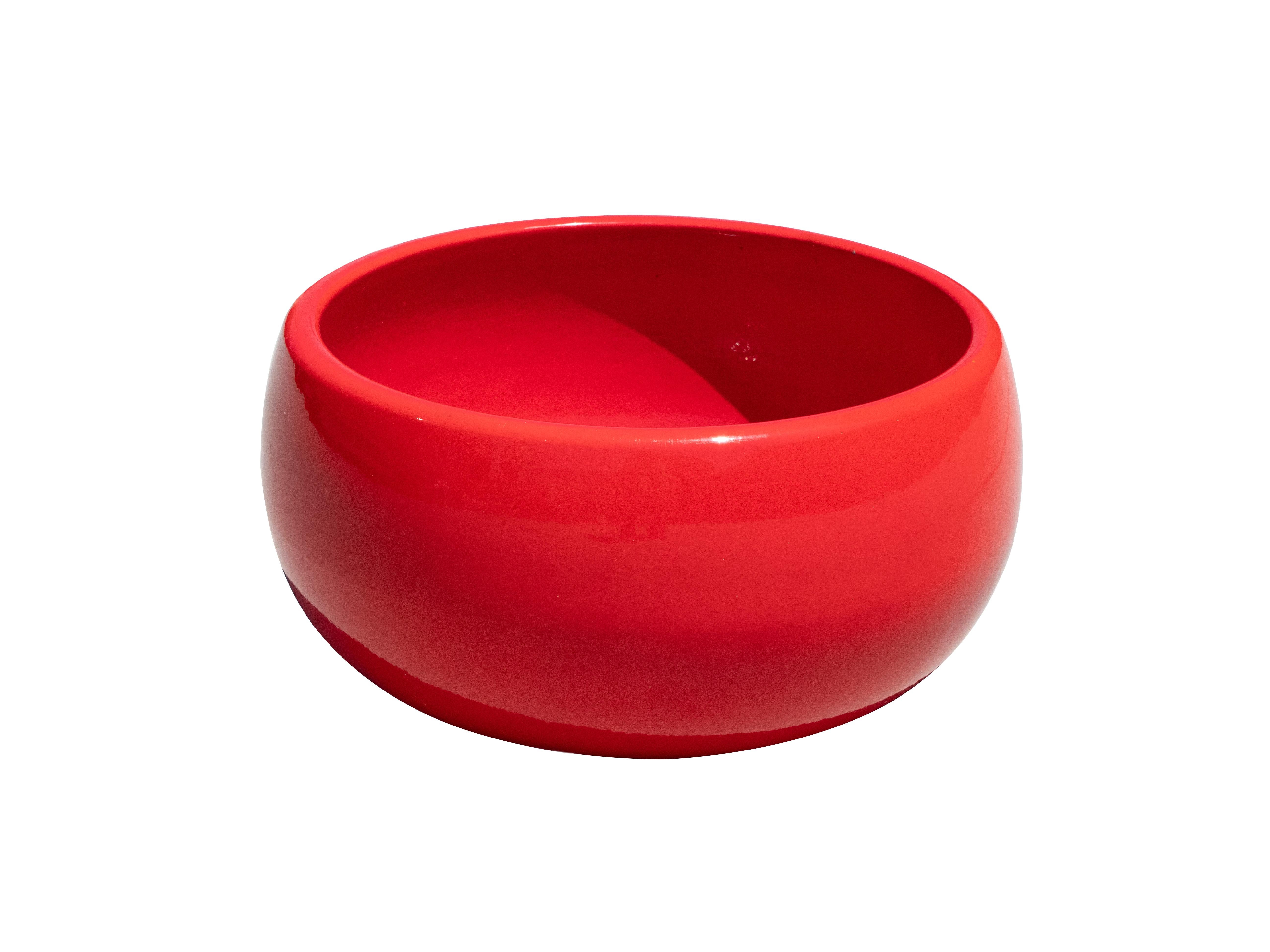 Architectural Pottery Red Bowl Planter by John Follis In Good Condition For Sale In Los Angeles, CA