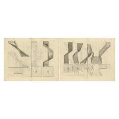 Architectural Precision: 18th-Century Staircase Engravings, 1739