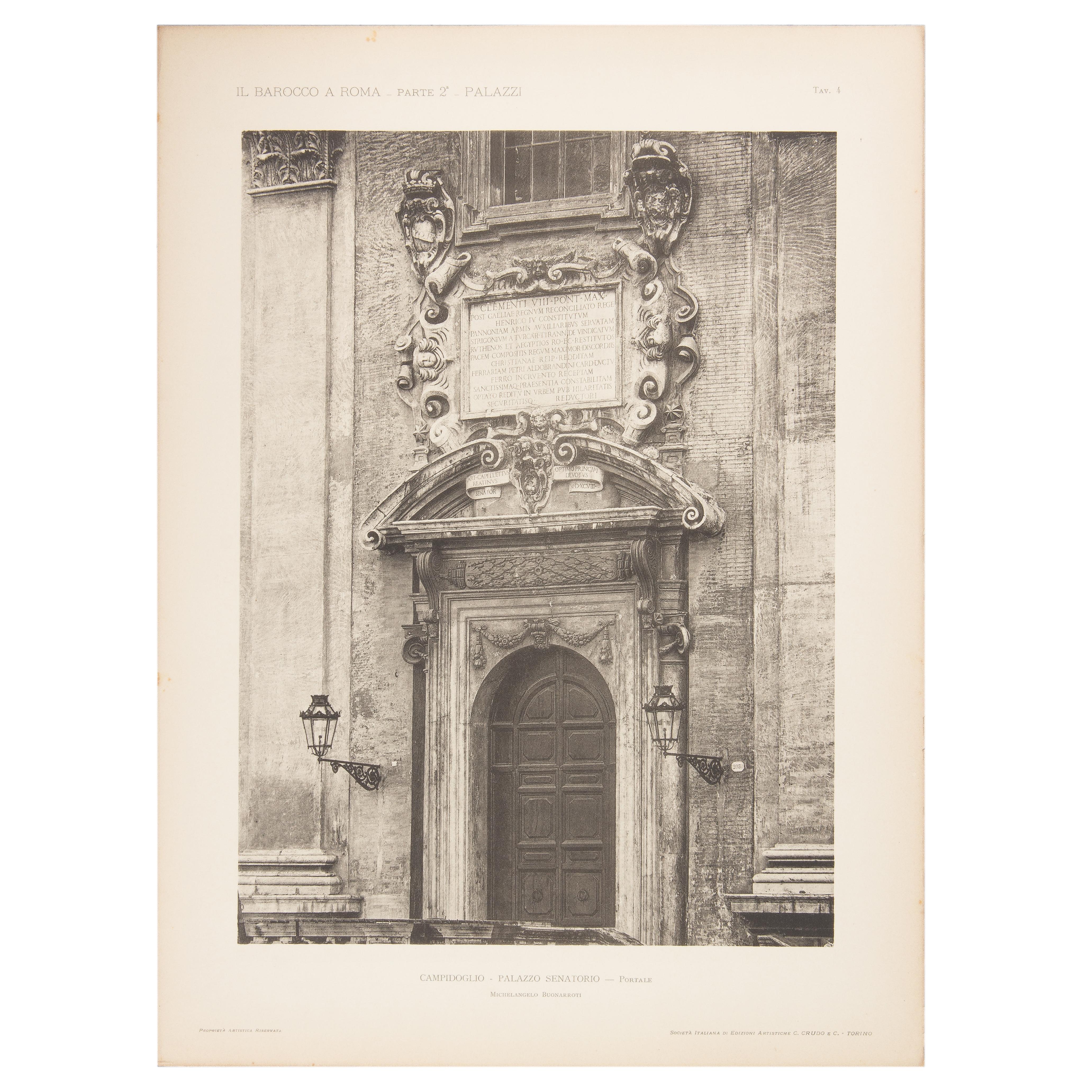 Baroque Architectural Prints, Italy, Early 1900s