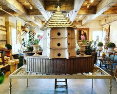 Architectural Purple Martin Birdhouse with Wood Shingled Roof and Weathervane